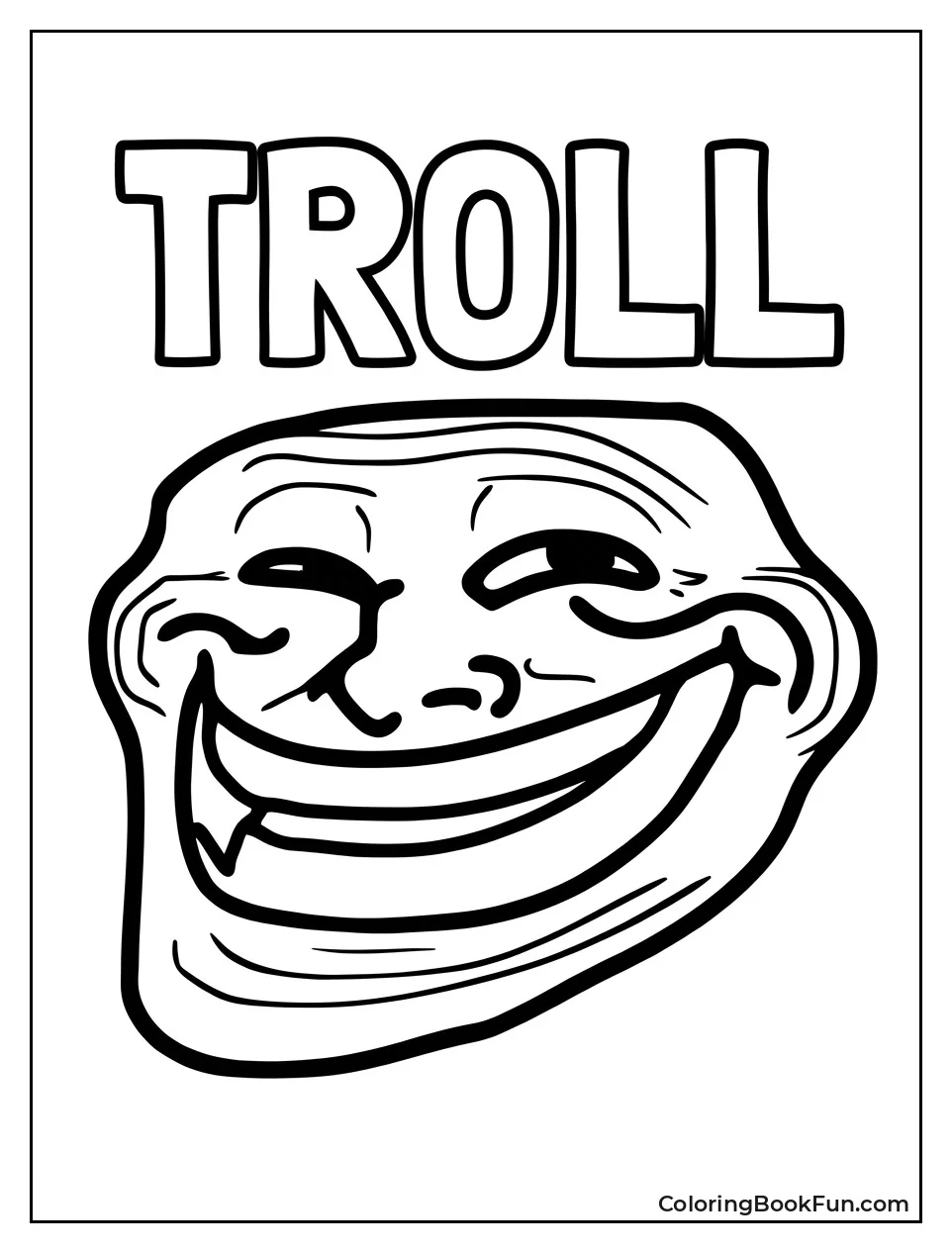 Trollface with Big Grin