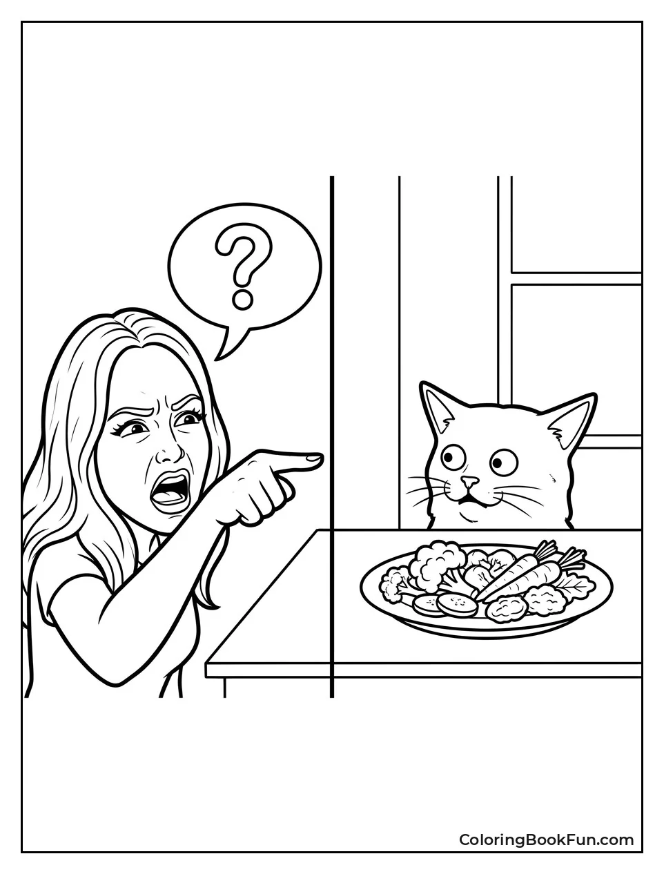 Woman Yelling at Cat