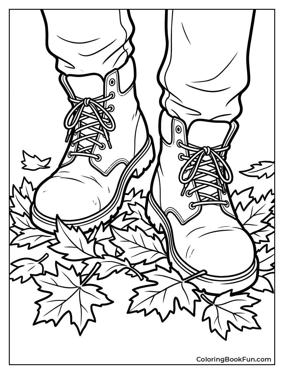 Heavy Boots Walk Through Crunchy Leaves