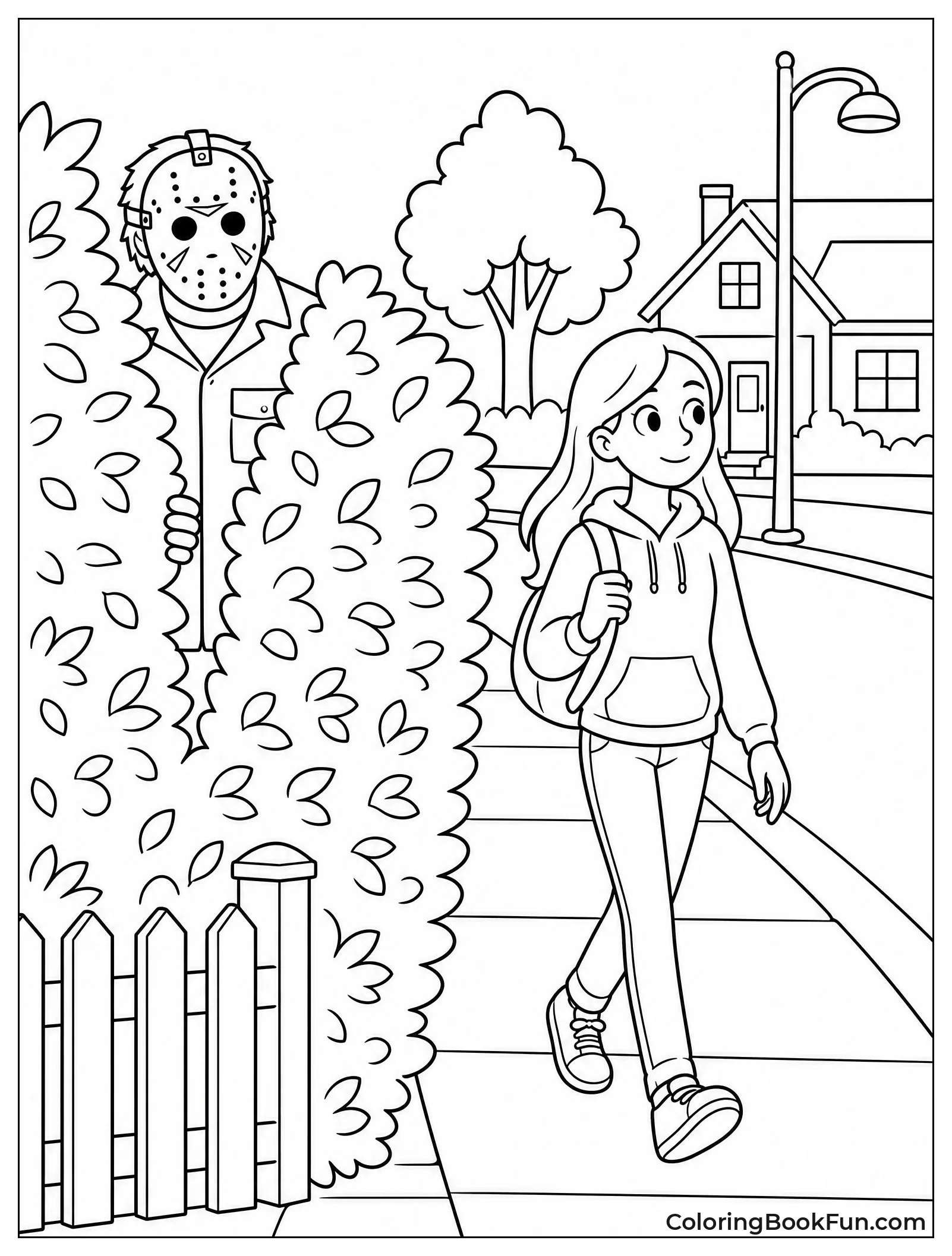 Michael Hides Behind Hedge Near Laurie