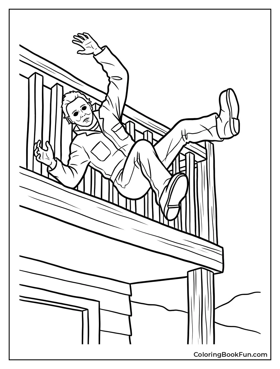 Michael Falls Backward Over Balcony Railing