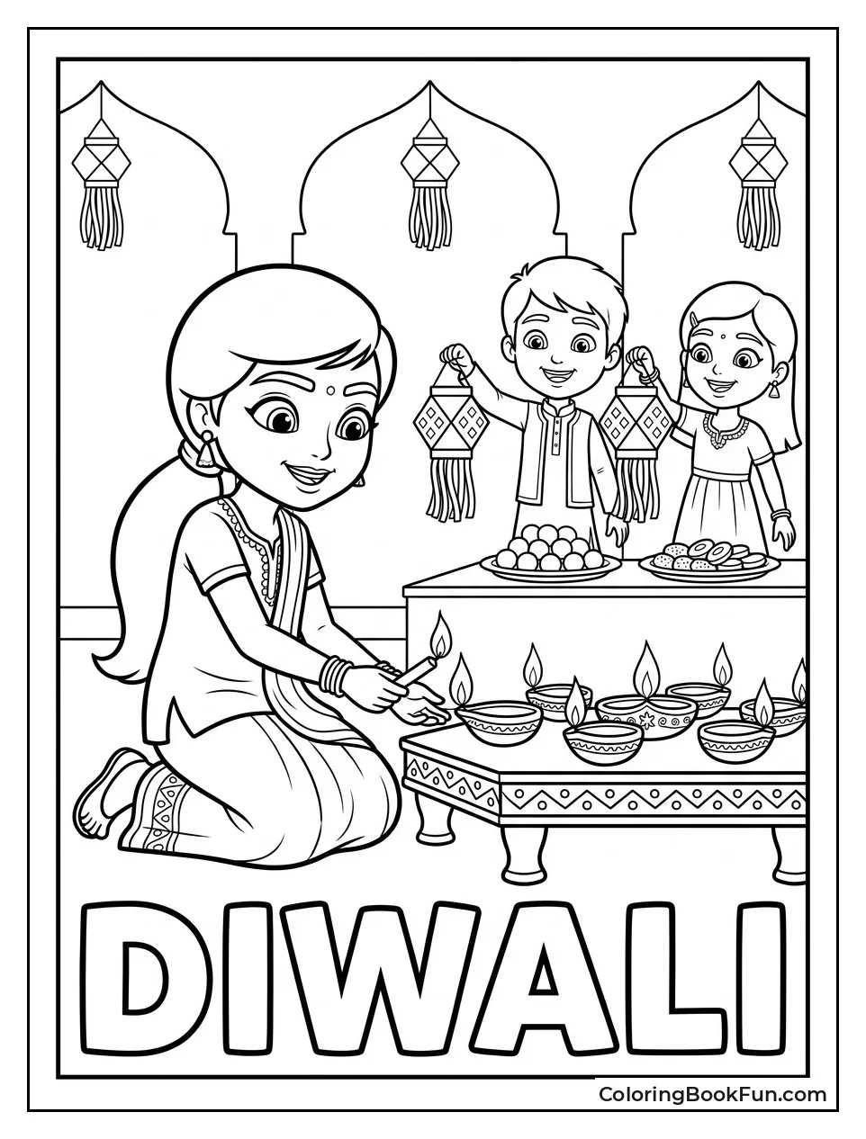 Kids Light Diyas for Diwali