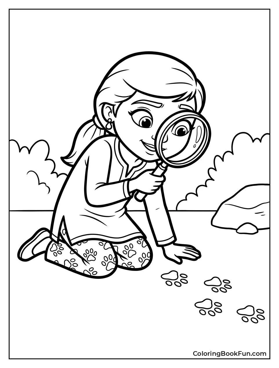Mira Examines Animal Footprints