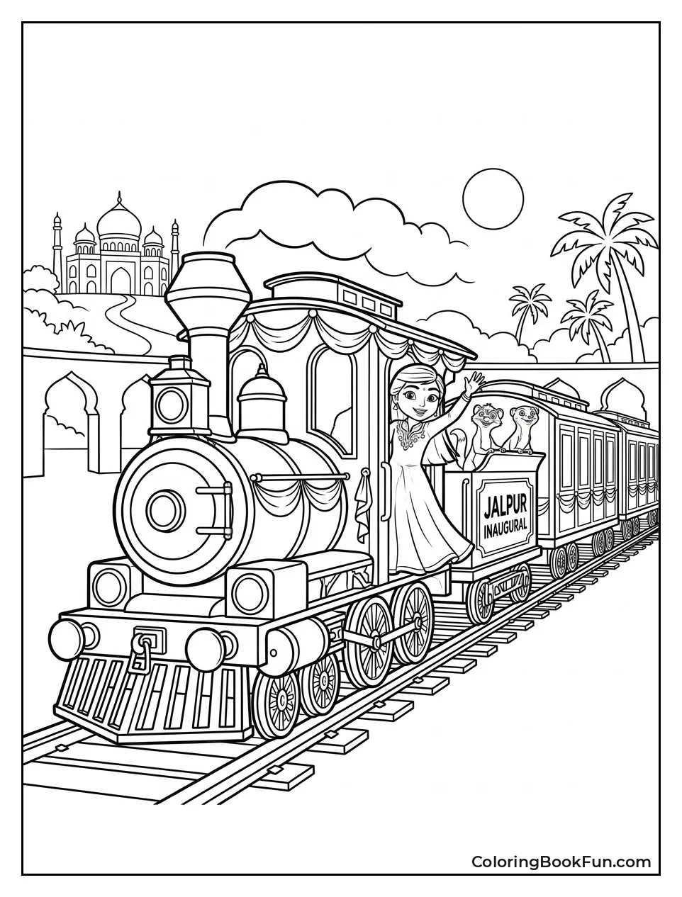 Friends Ride the New Train