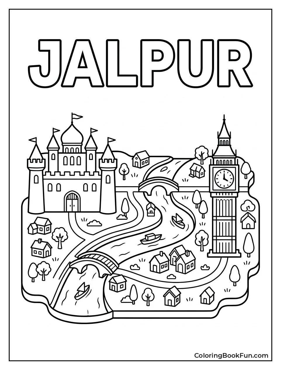 Stylized Map of Jalpur Kingdom