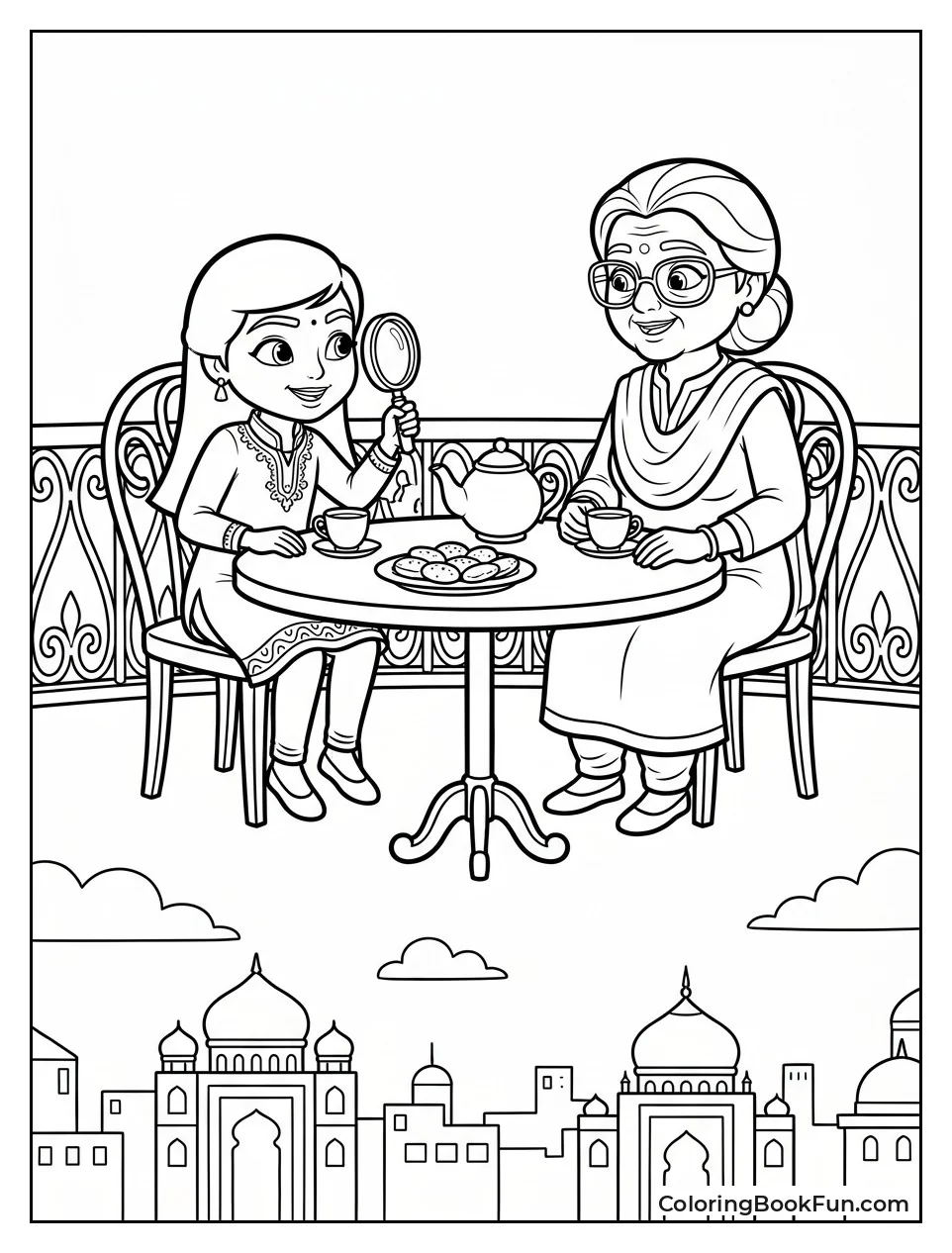 Mira Enjoys Tea with Auntie