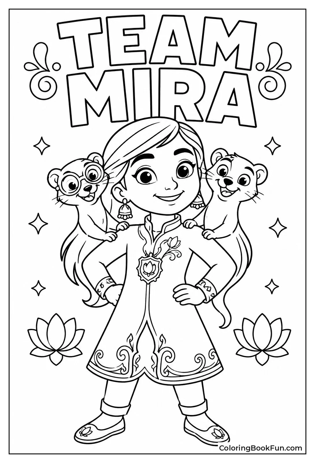 Mira Stands with Her Mongooses