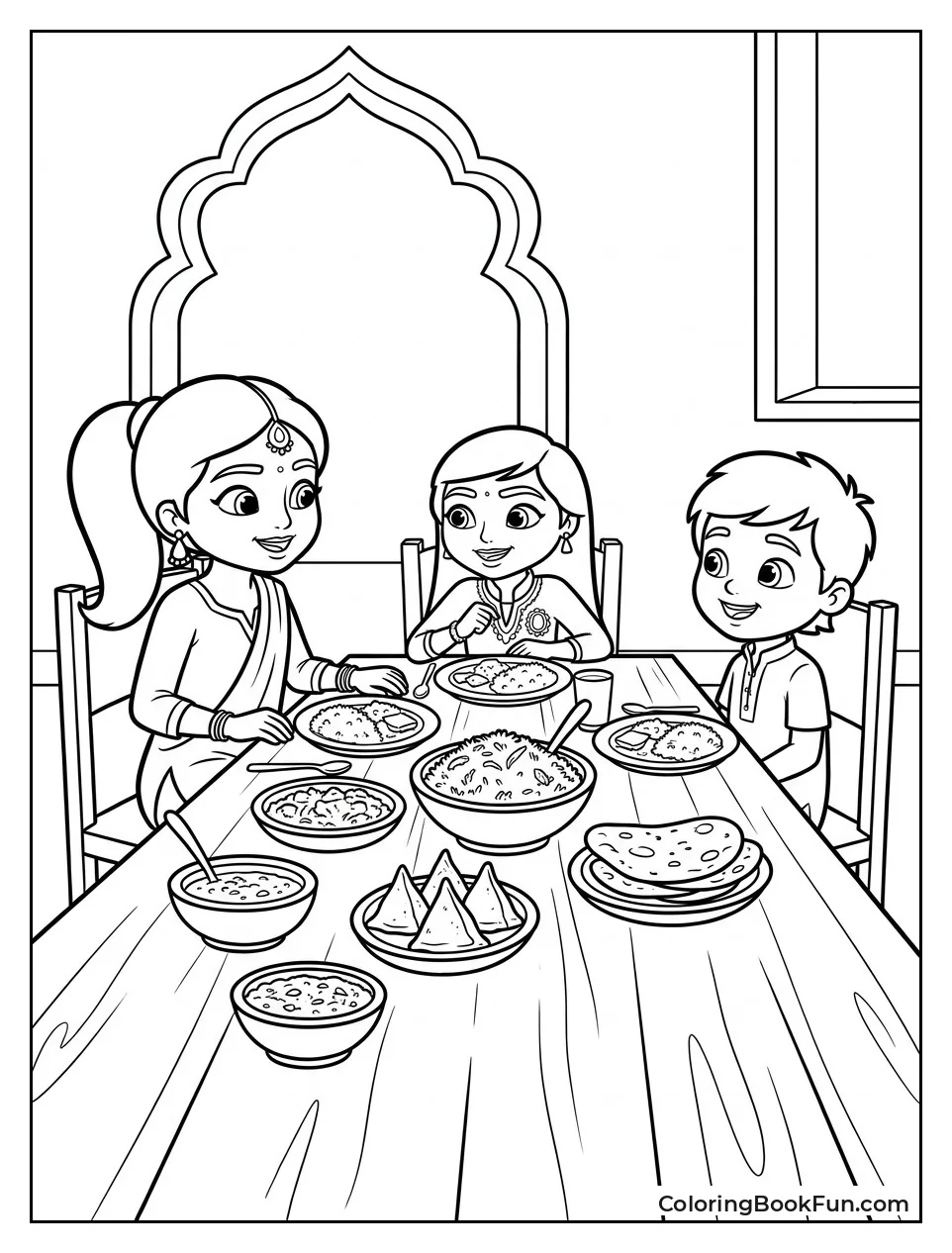 Friends Feast at Long Table