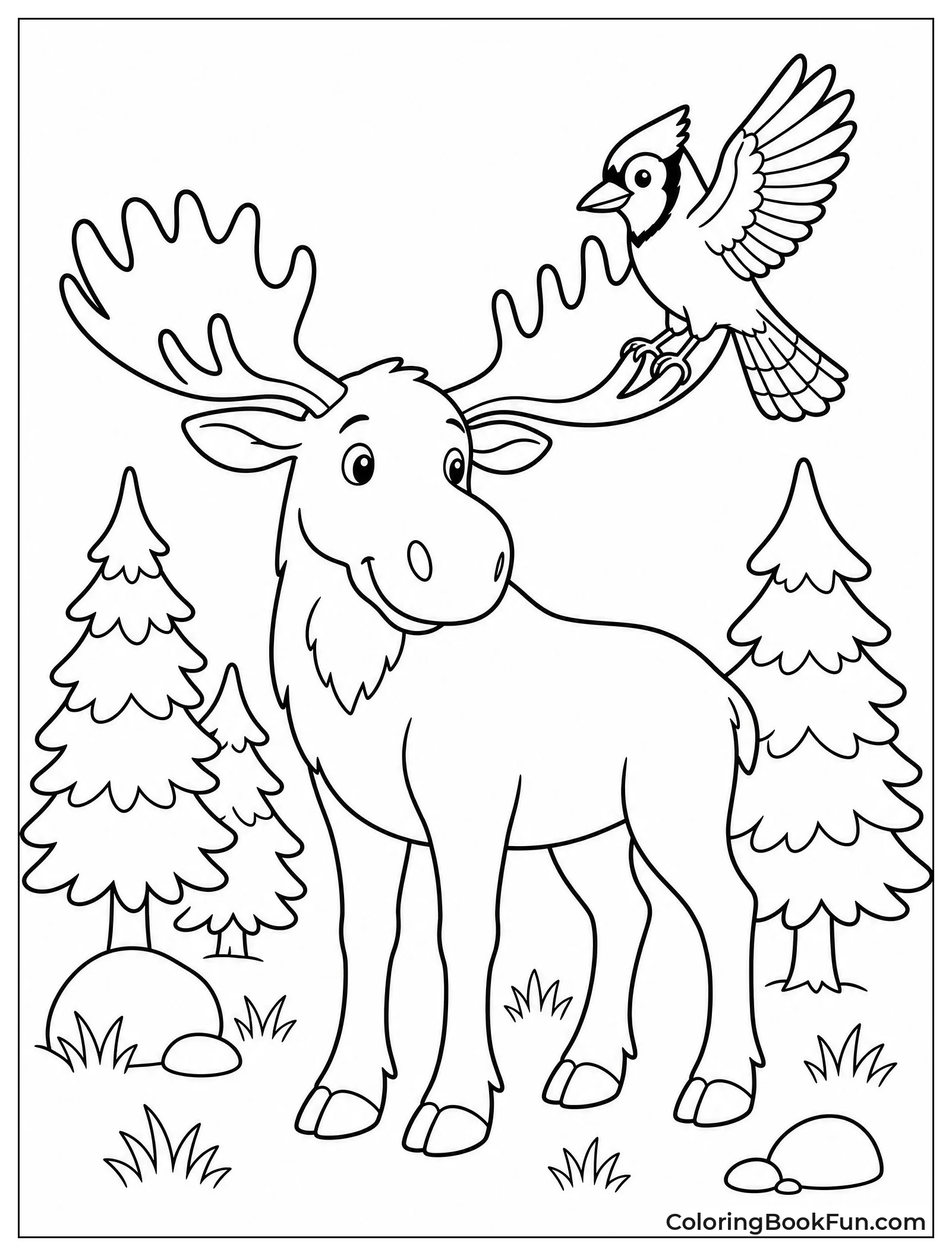 Blue Jay on Moose Antler