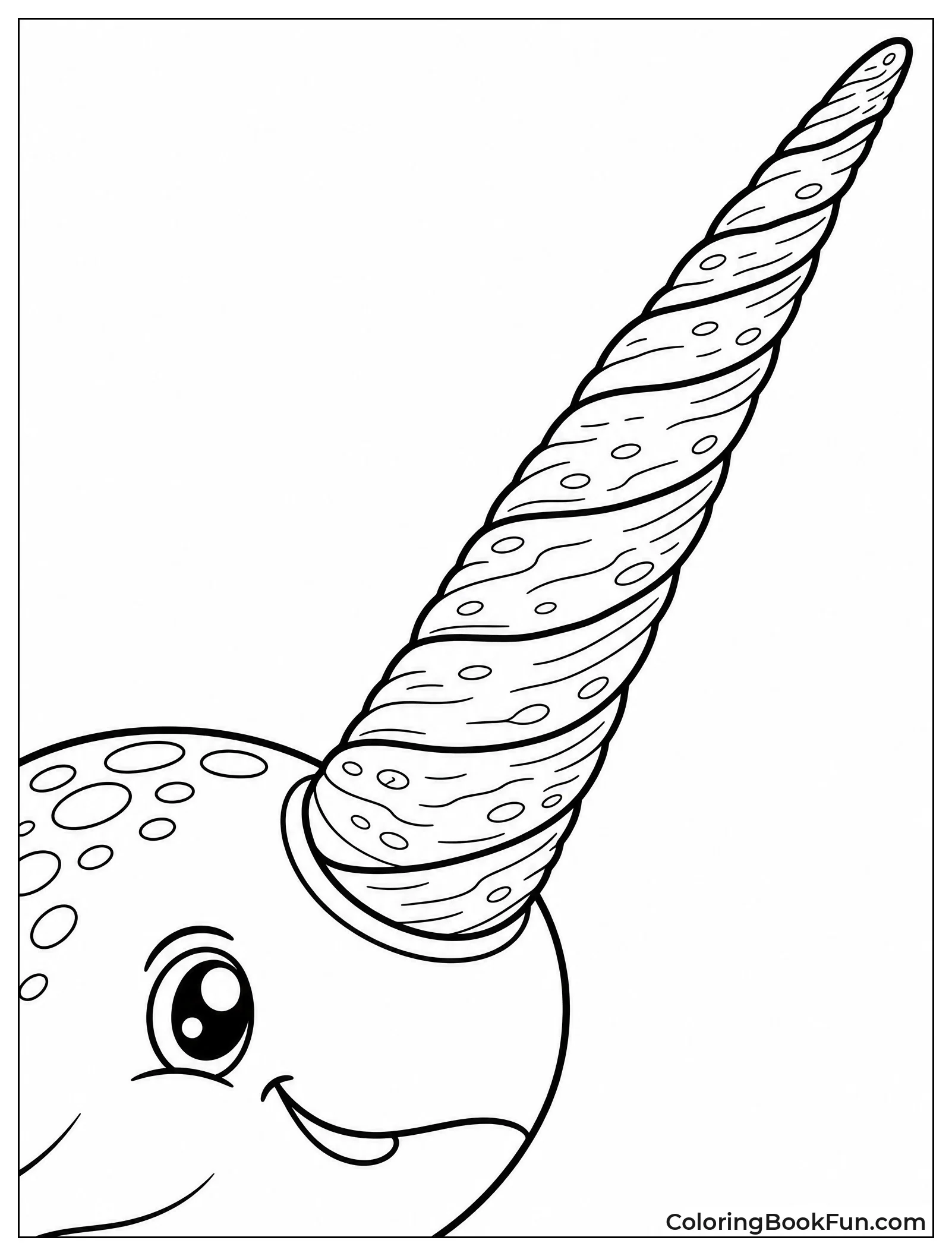 Detailed Close Up of Spiral Tusk
