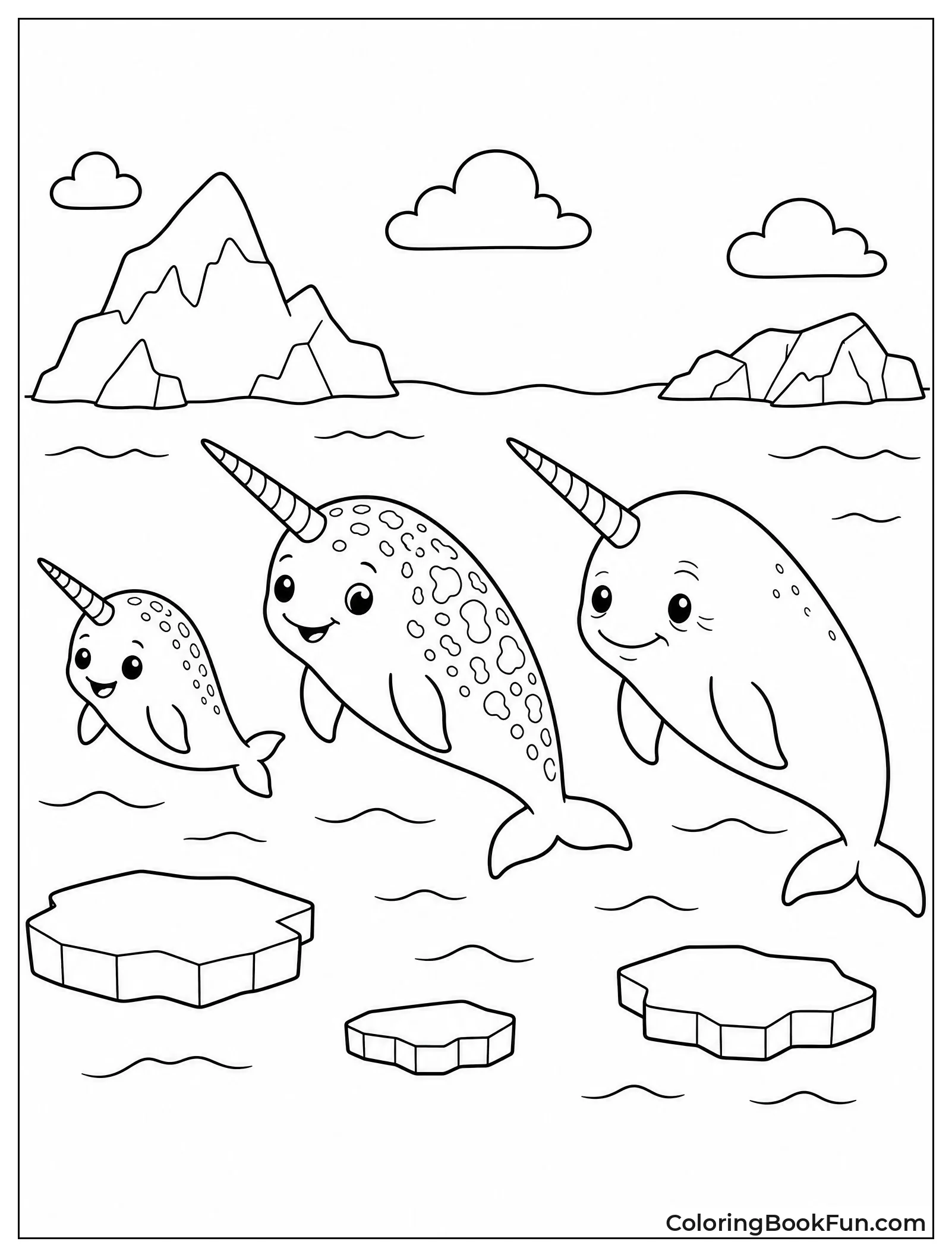 Narwhal Life Stages Side by Side