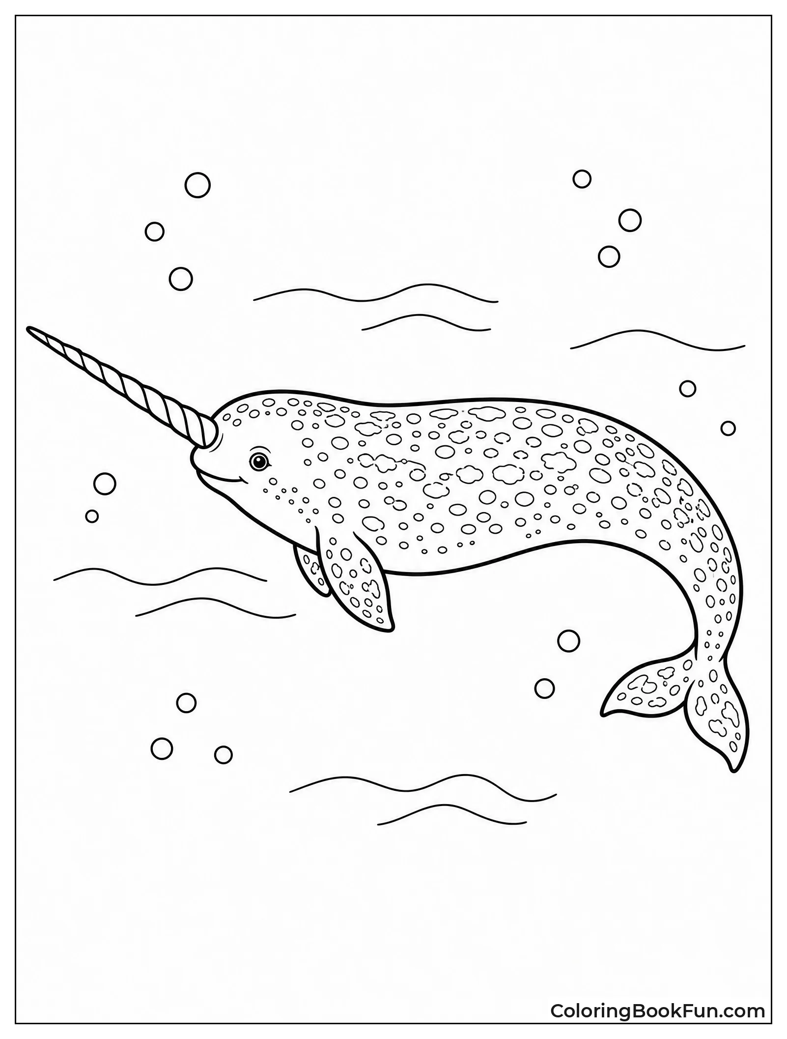 Narwhal Showing Mottled Skin Patterns