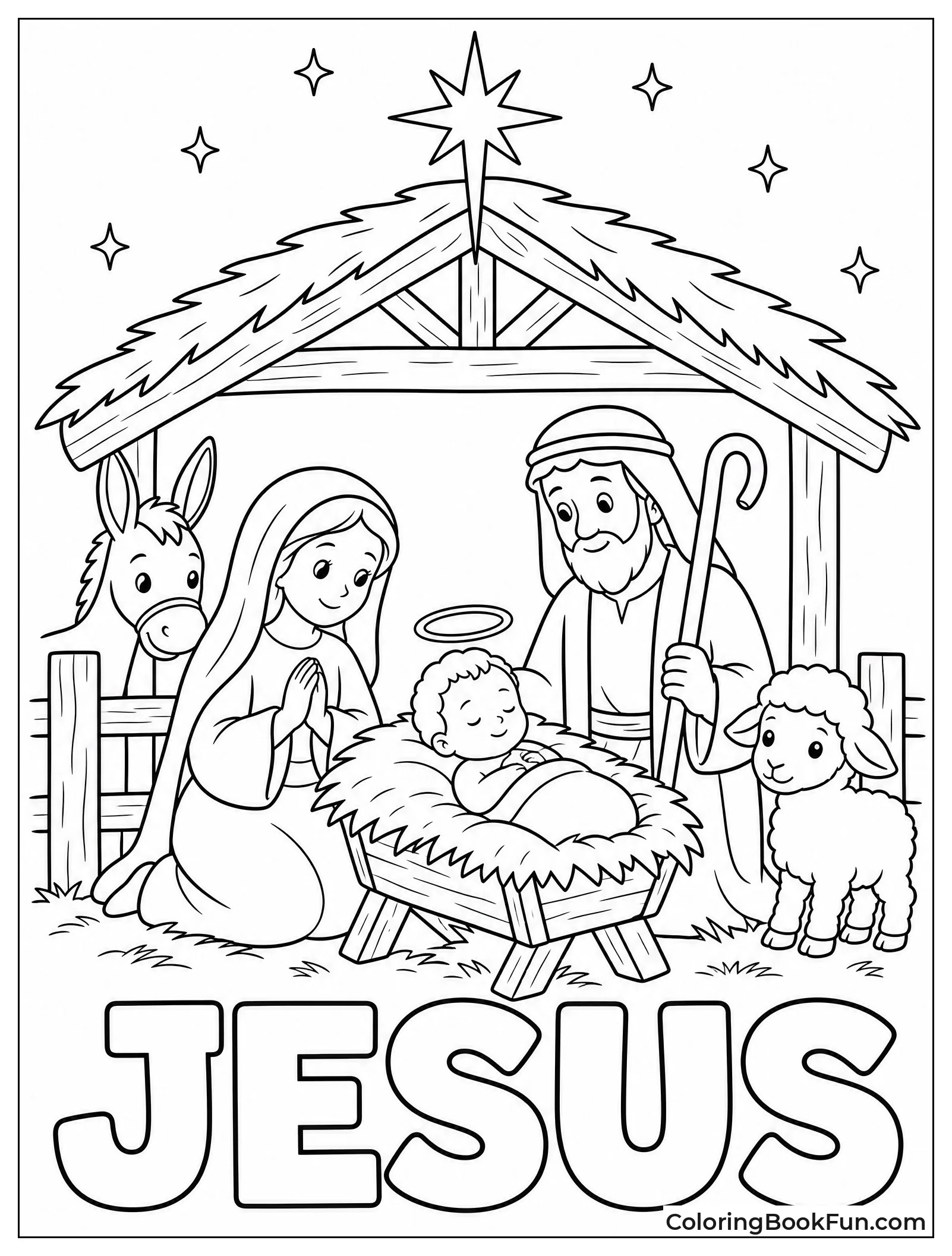 Baby Jesus Lying in Manger