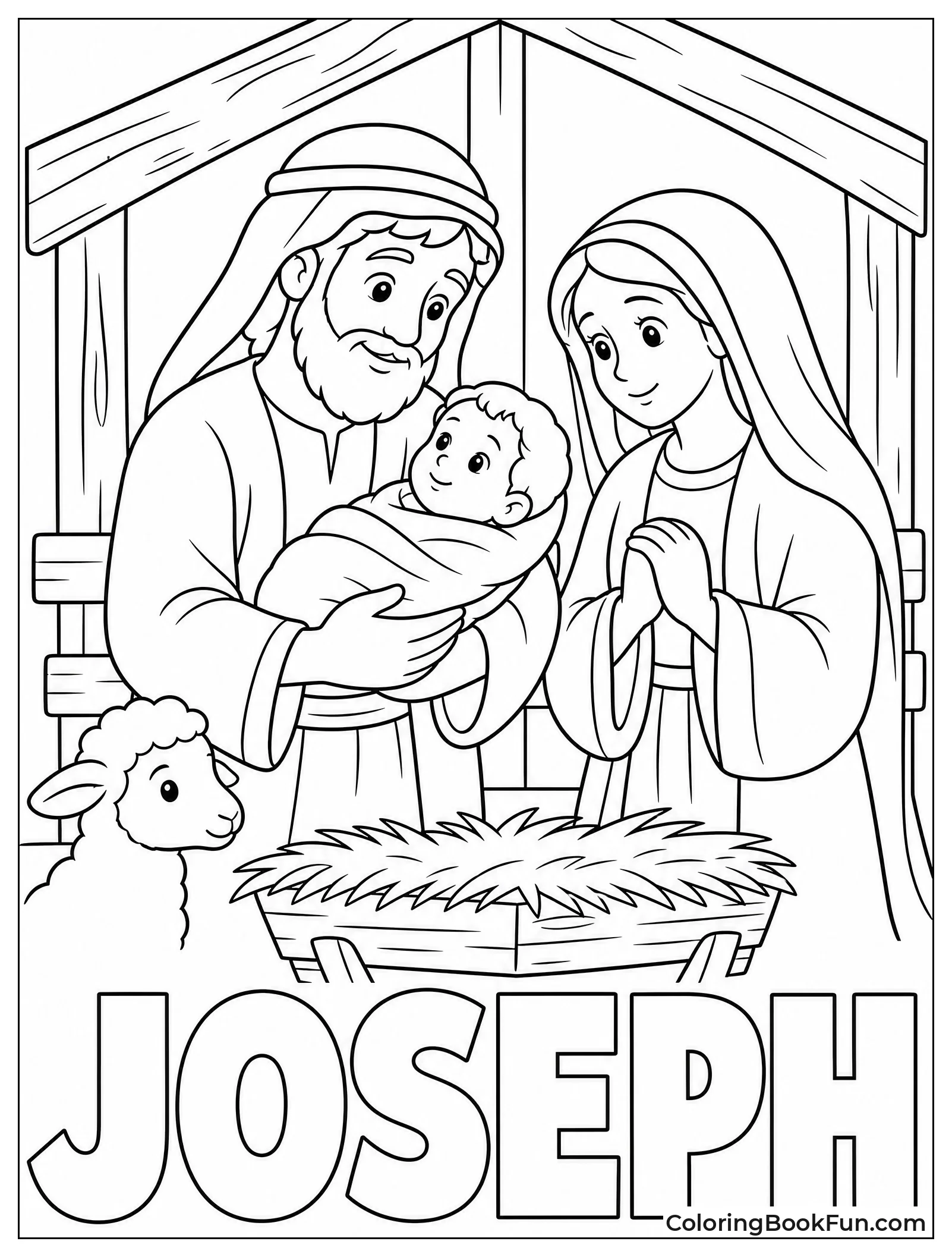 Joseph Holding Baby Jesus
