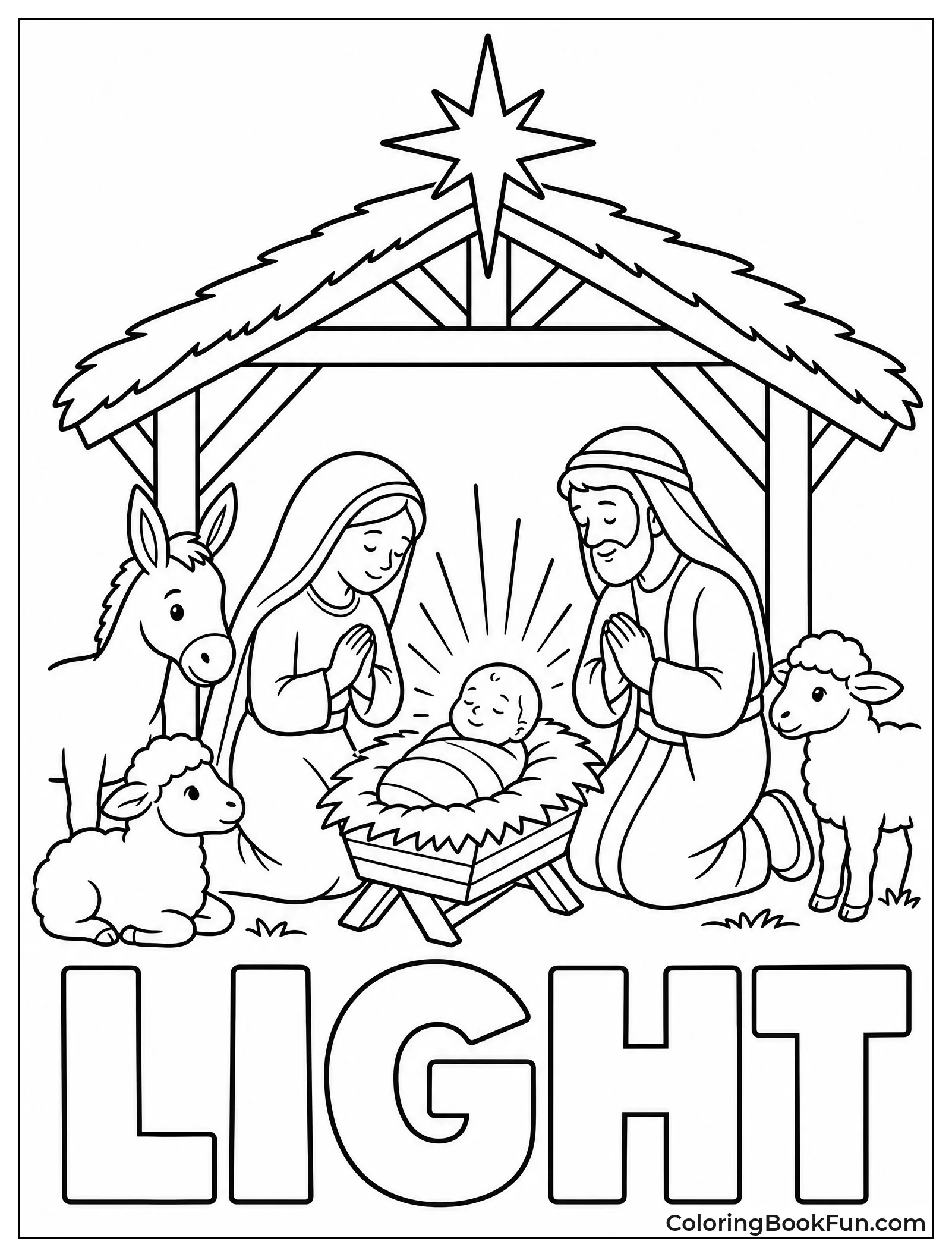 Jesus Lighting Up the Stable
