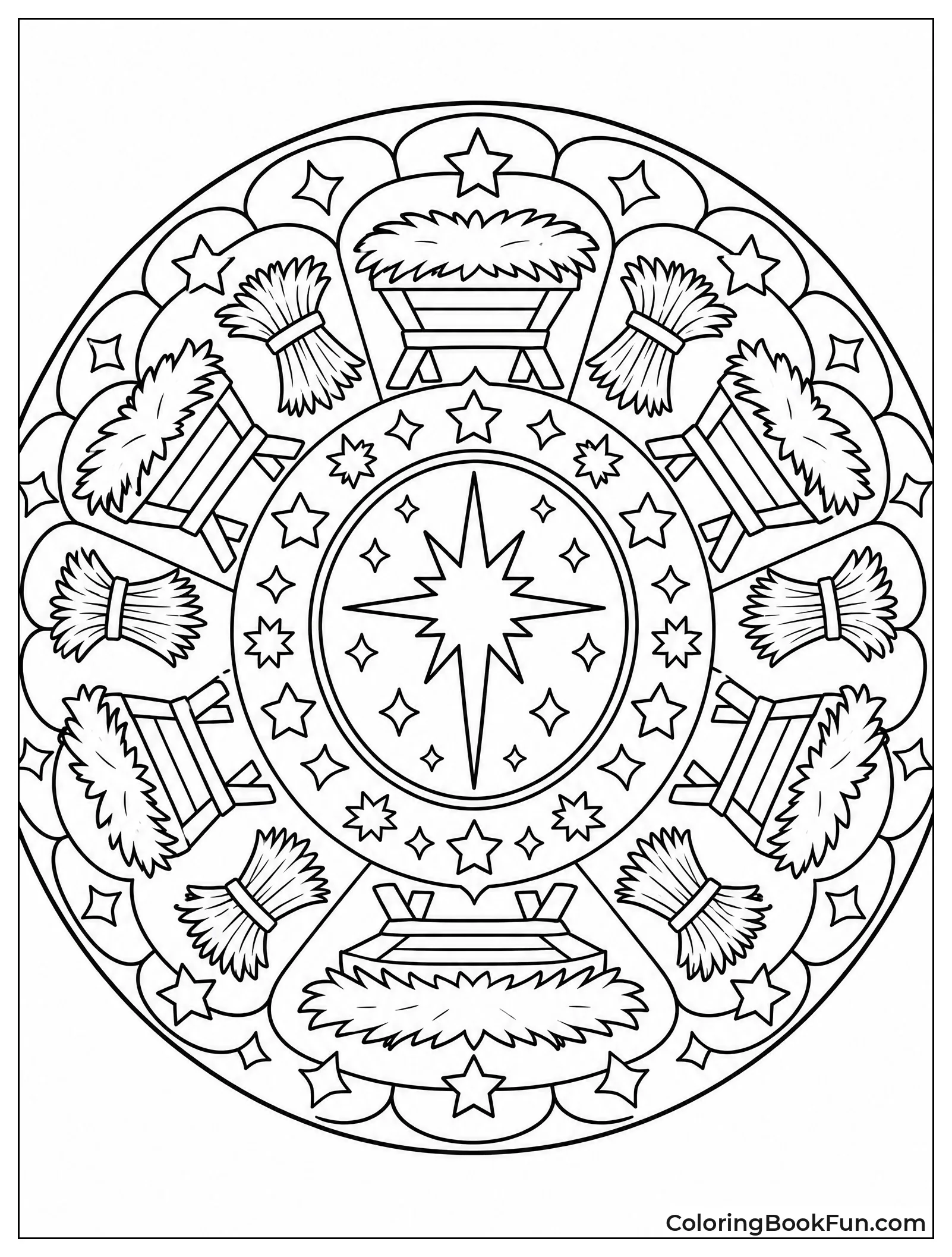 Intricate Manger Mandala Design