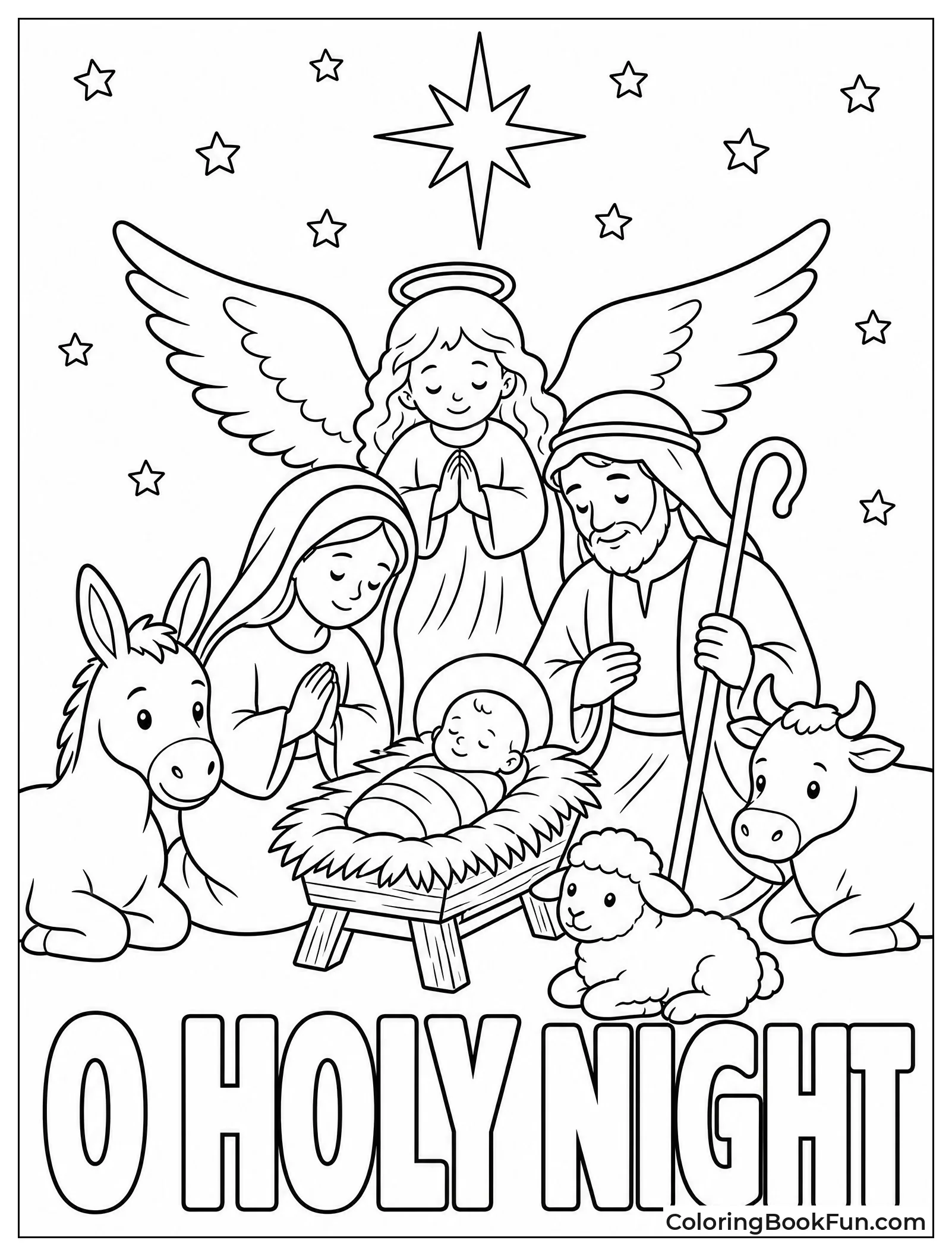 Angel Watching Over the Stable