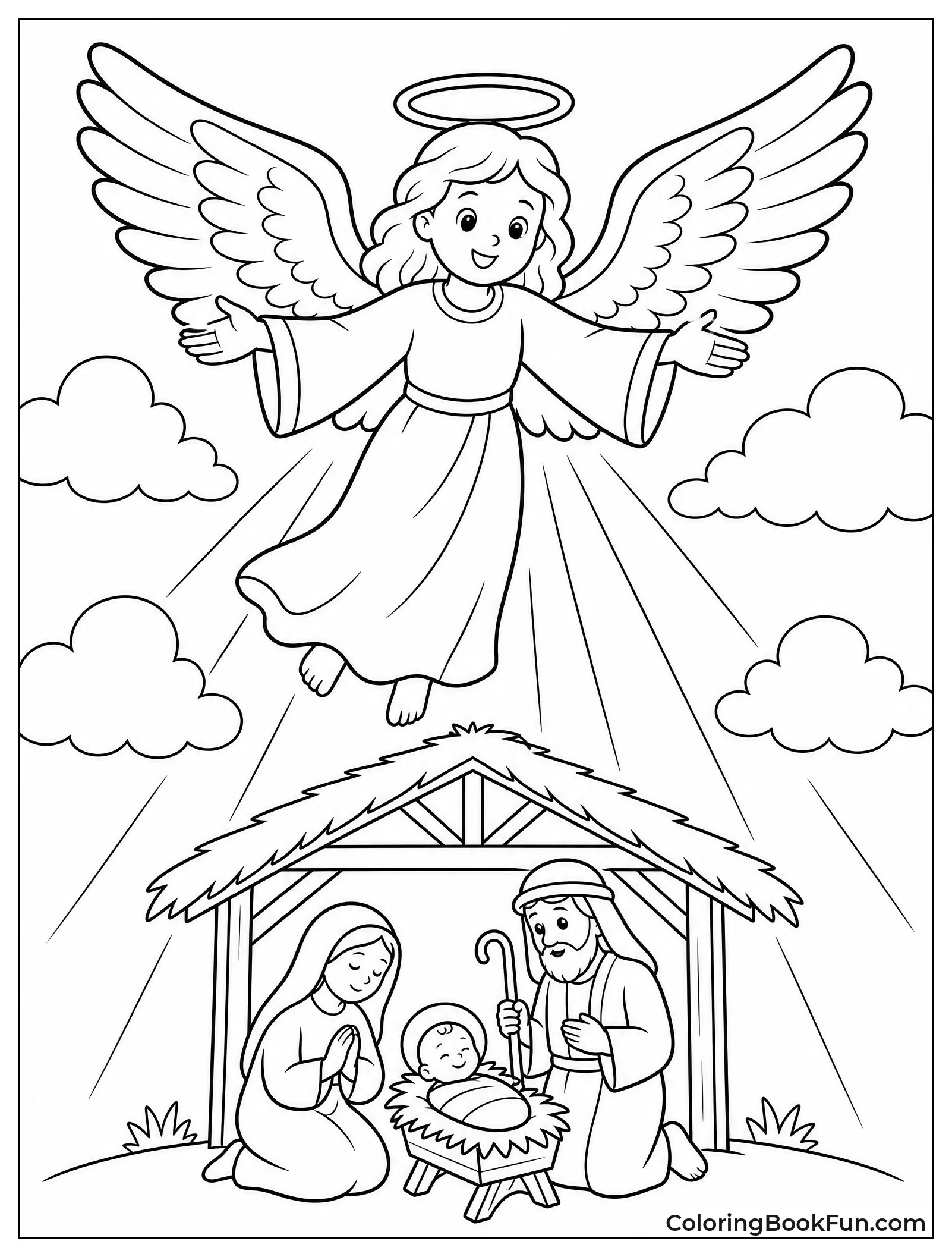 Angel Gabriel with Large Wings
