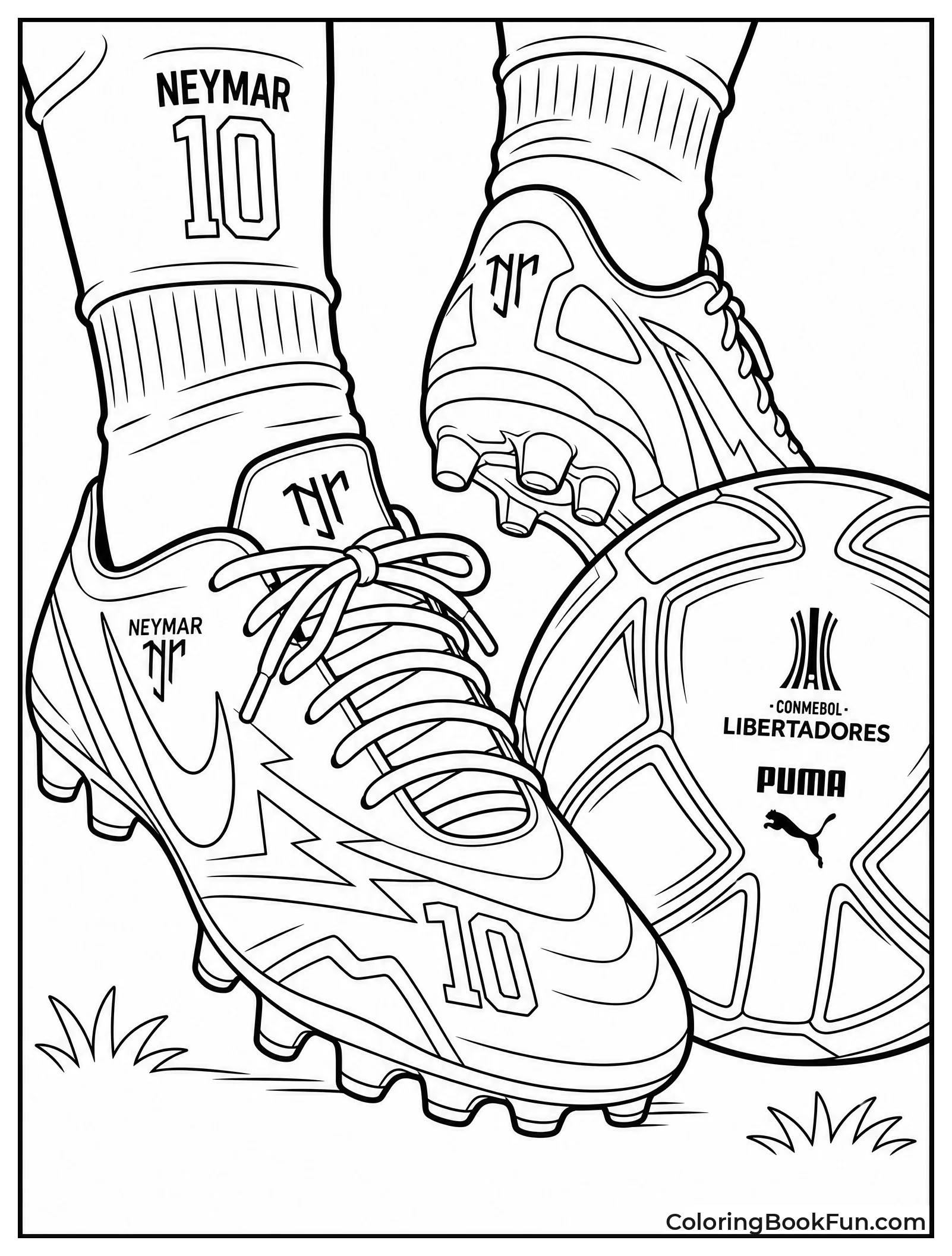 Shiny Golden Soccer Cleats and Ball
