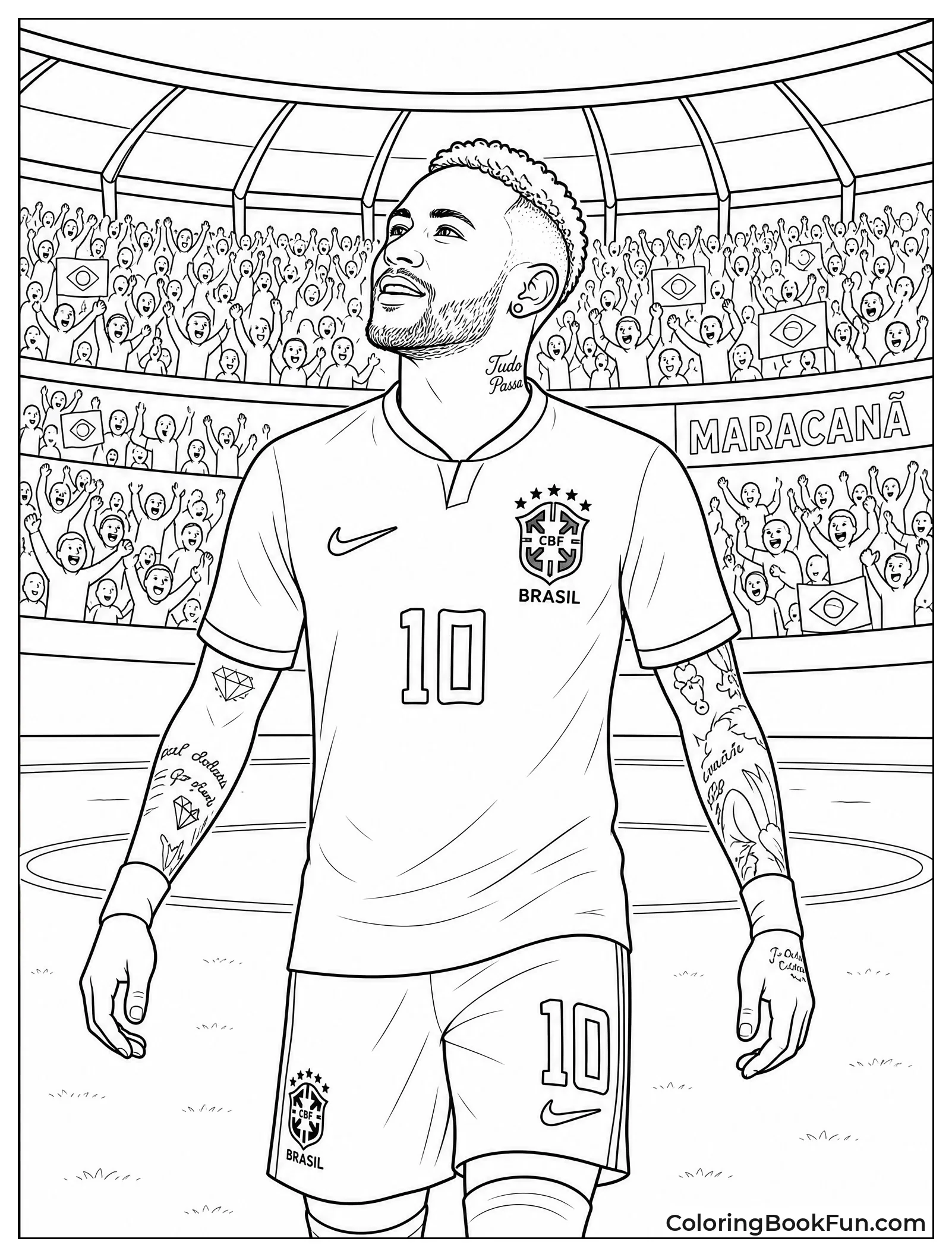 Neymar Standing in Maracana Stadium