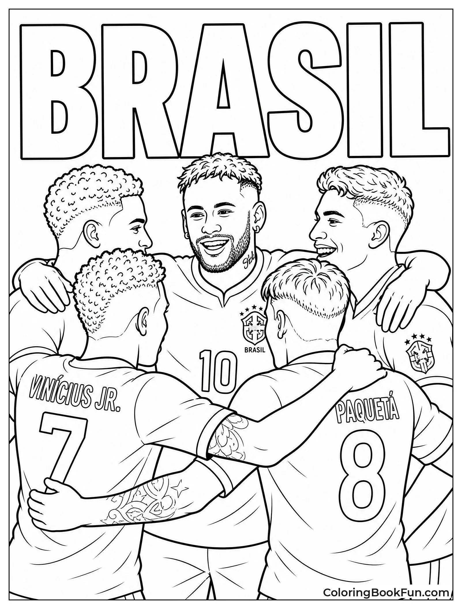 Brazilian Team Huddle Before Match