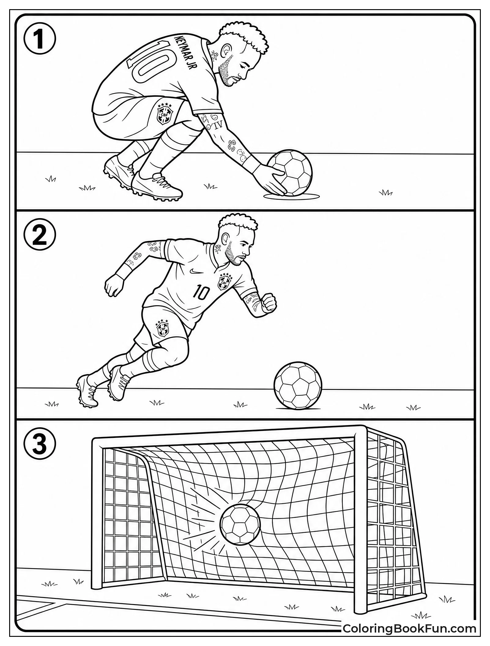 Neymar Taking Penalty Kick Sequence