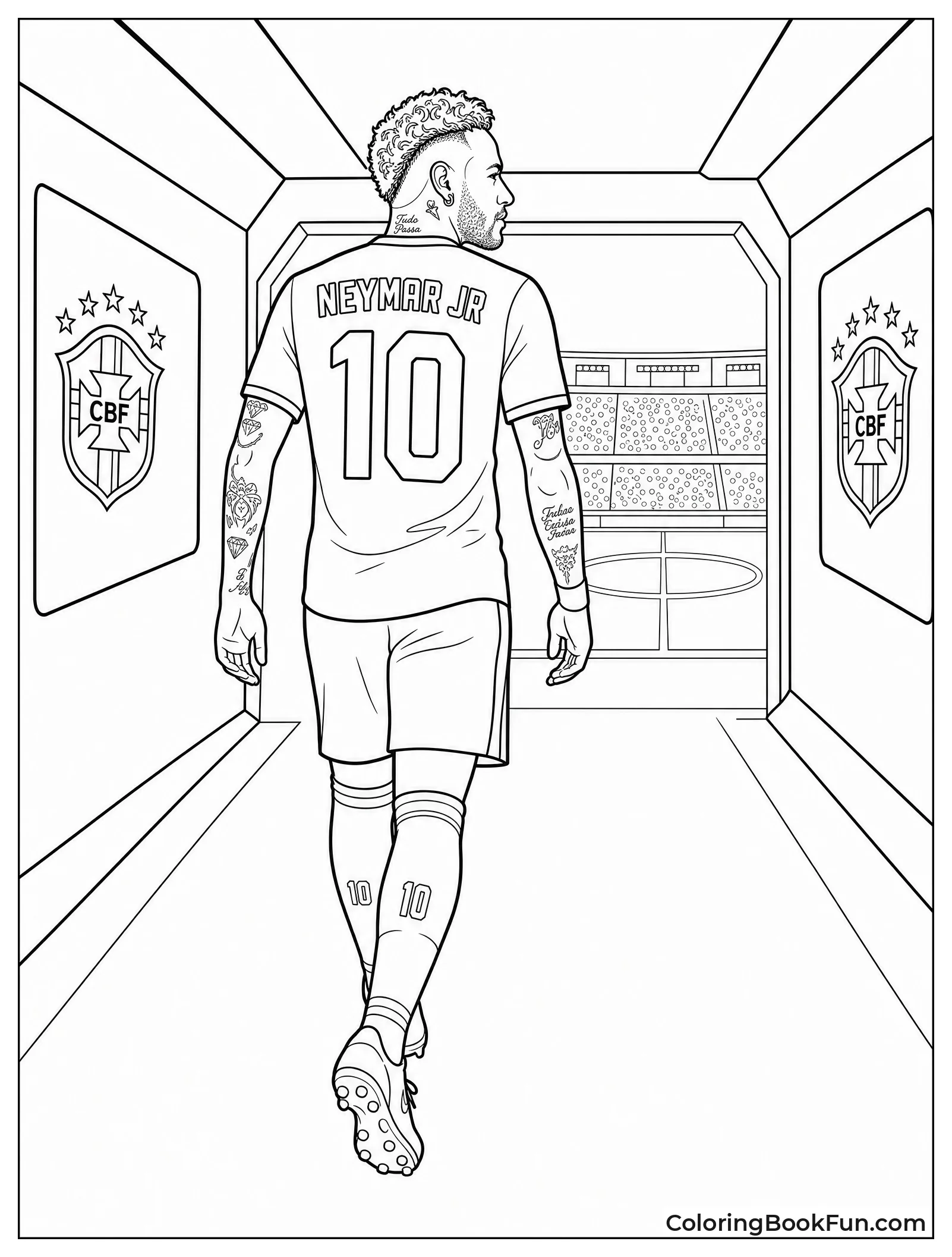 Neymar Walking Through Player Tunnel