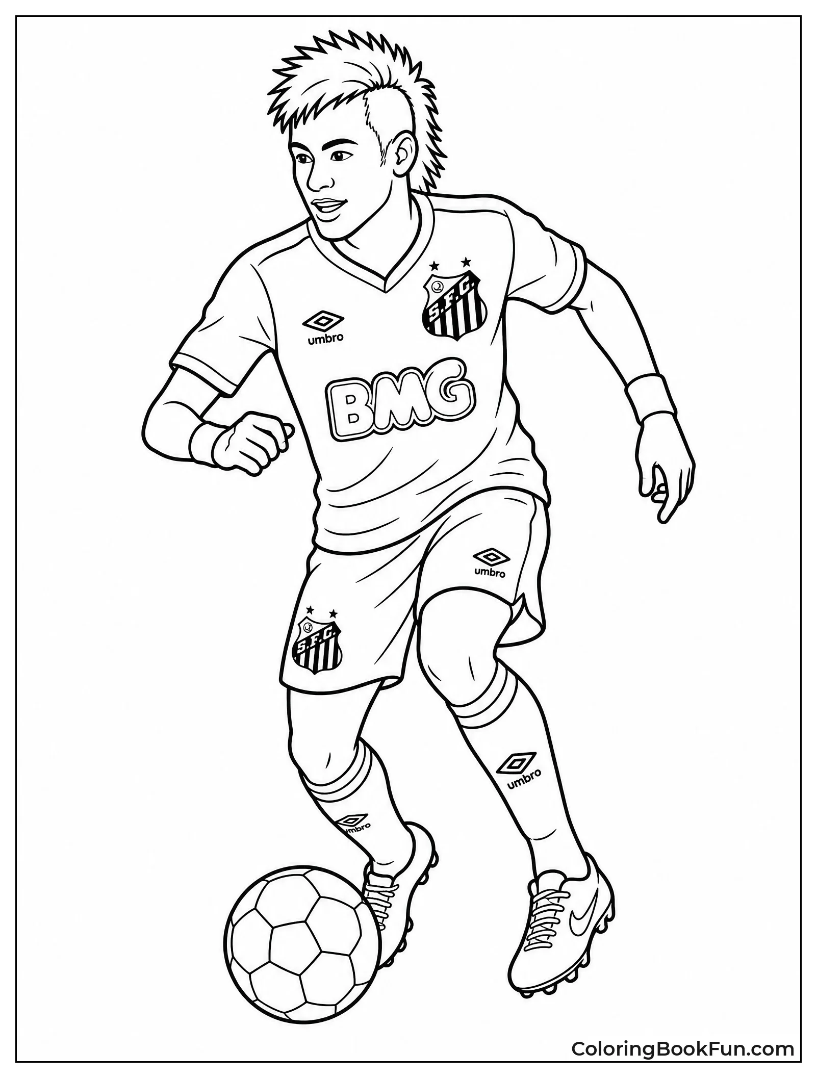 Young Neymar Playing for Santos