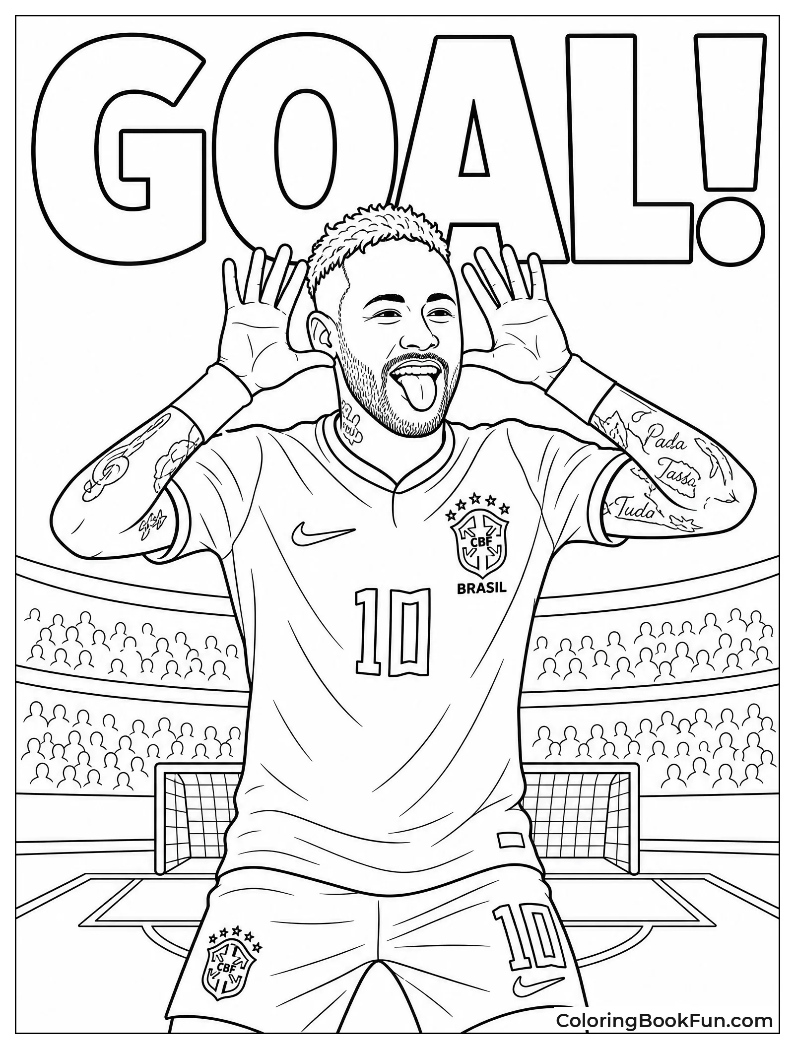 Neymar Doing Famous Goal Celebration