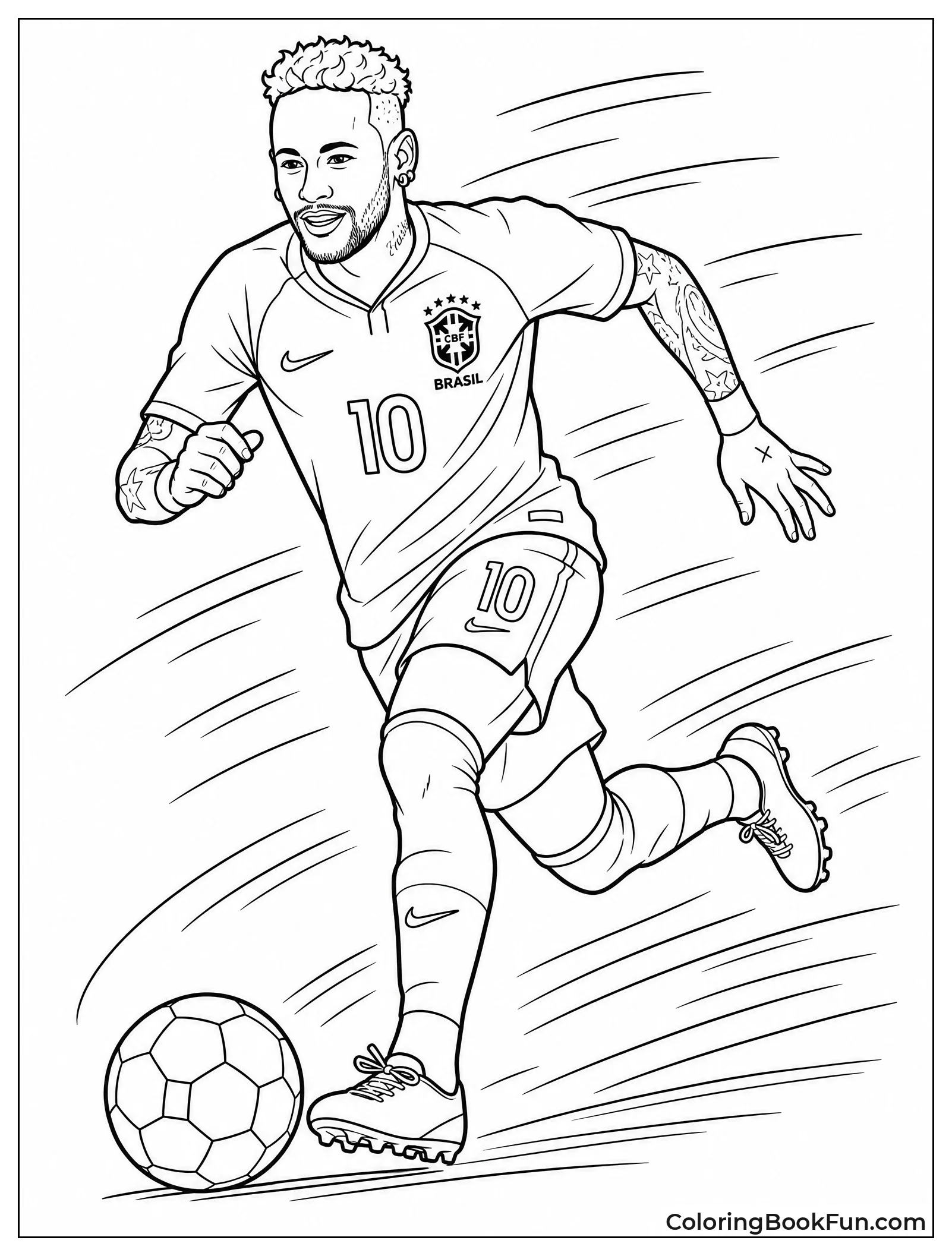 Neymar Sprinting Down the Wing
