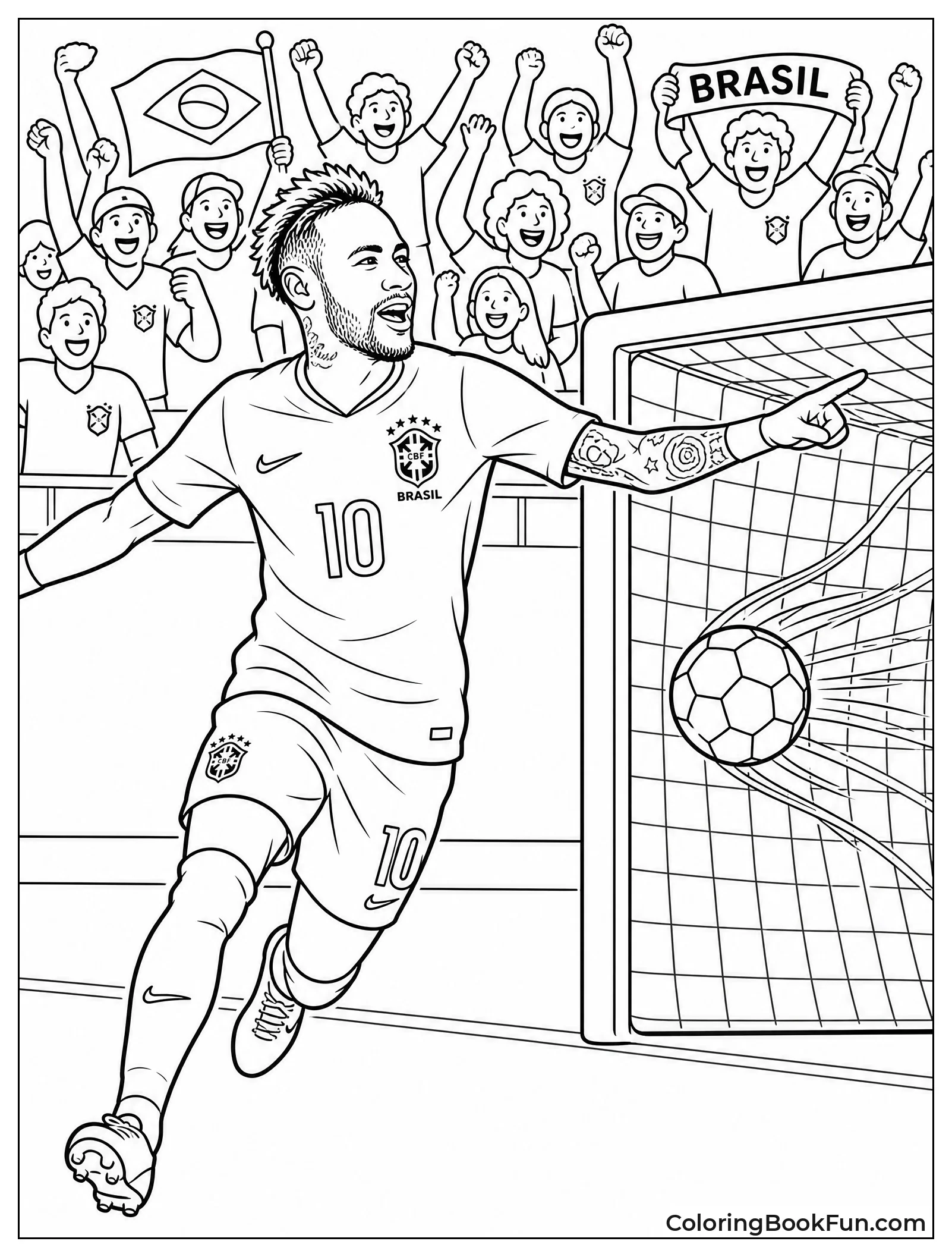 Fans Cheering Neymar Scoring Goal
