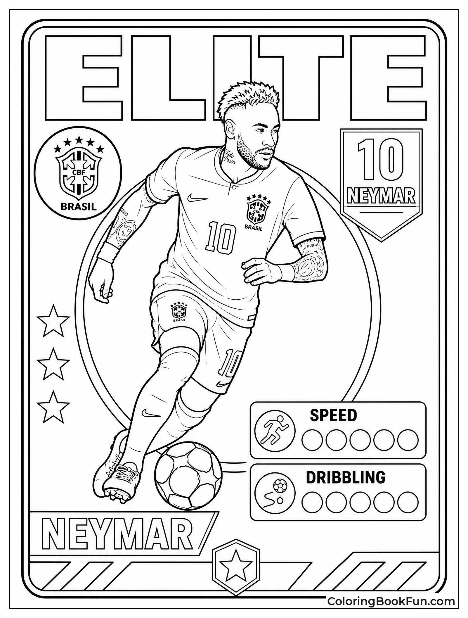 Neymar Soccer Trading Card Design