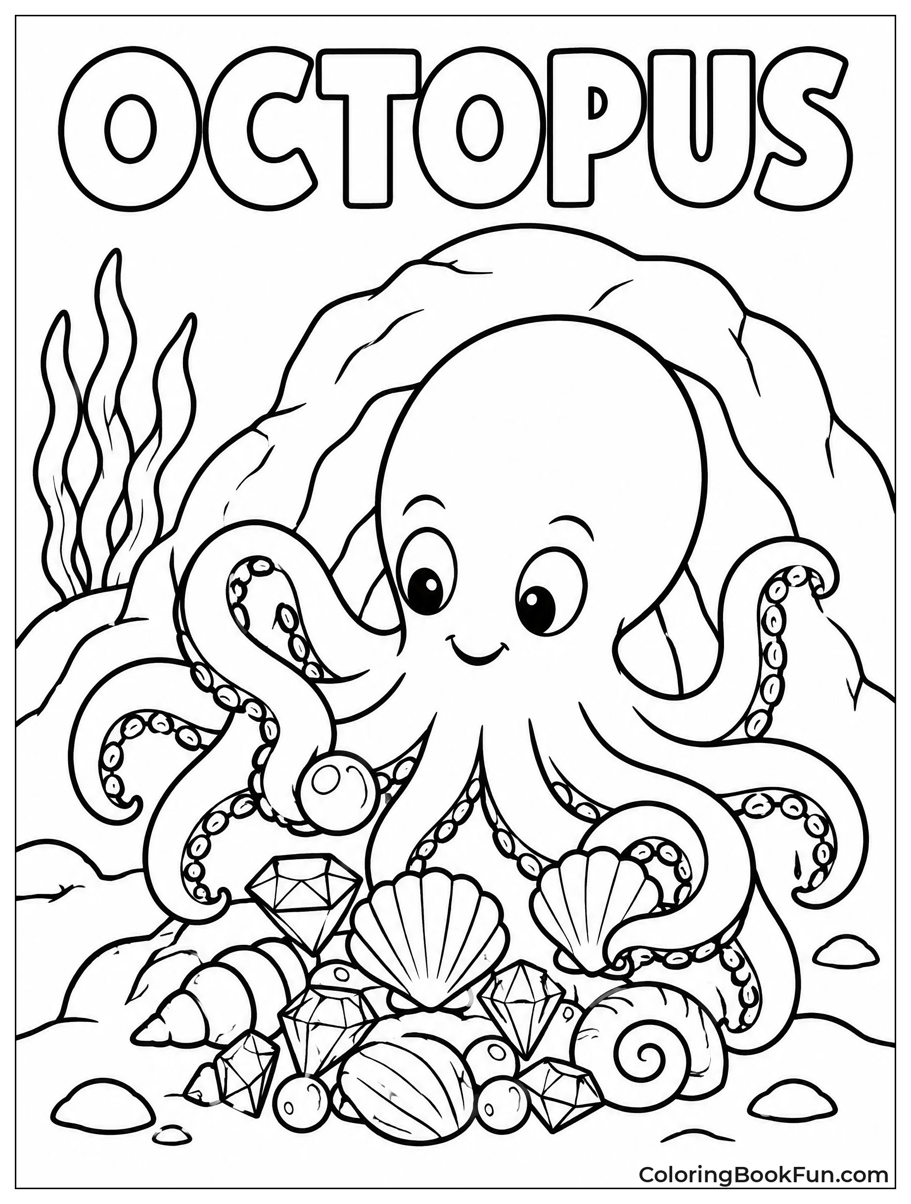 Octopus Decorates Rocky Den