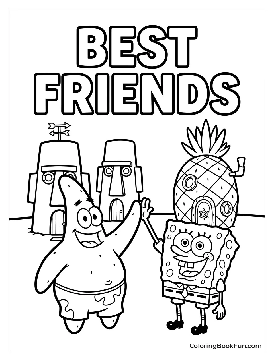 Patrick High Fiving SpongeBob