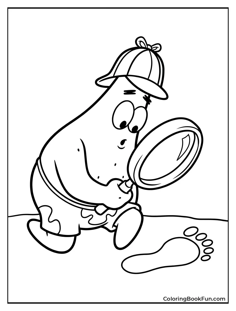 Detective Patrick with Magnifying Glass