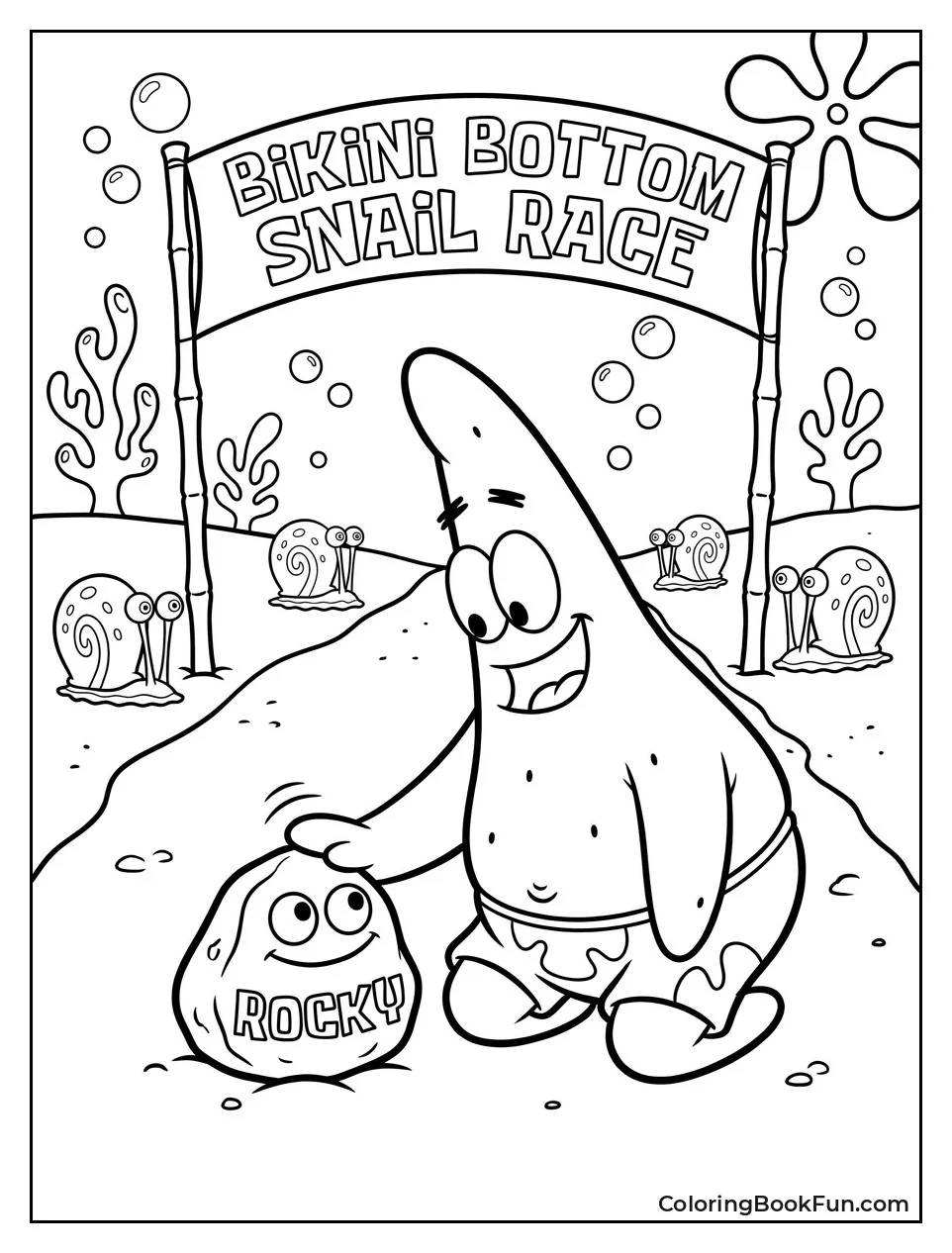 Patrick Patting His Pet Rock