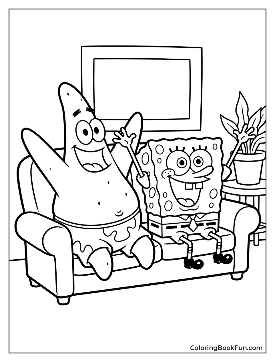 Patrick Cheering with SpongeBob