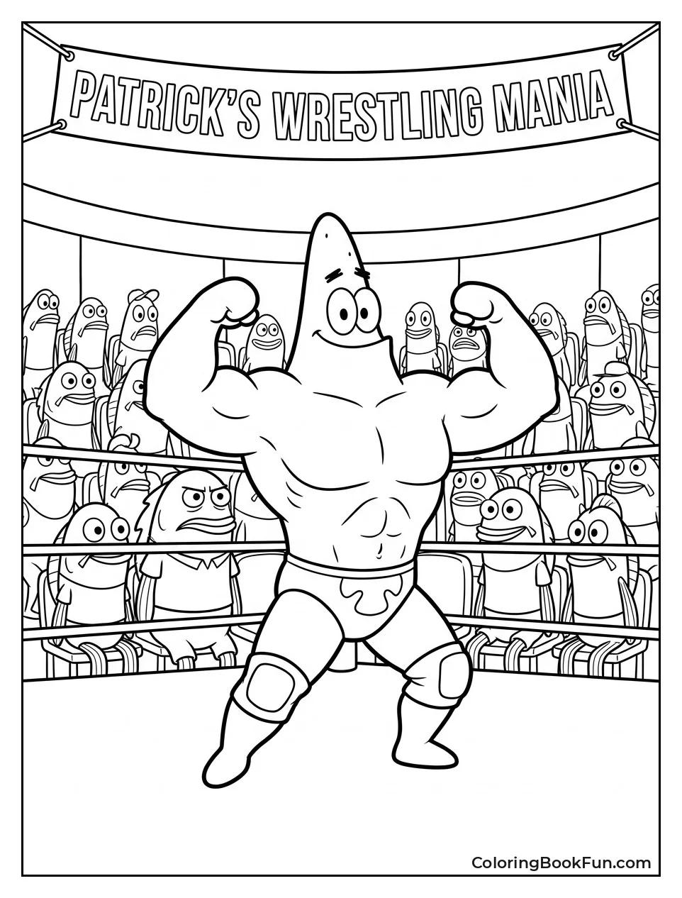Muscular Patrick Wrestling in Stadium