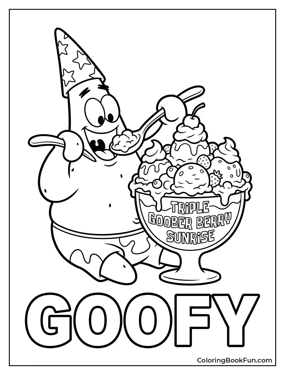 Patrick Eating Goober Sundae