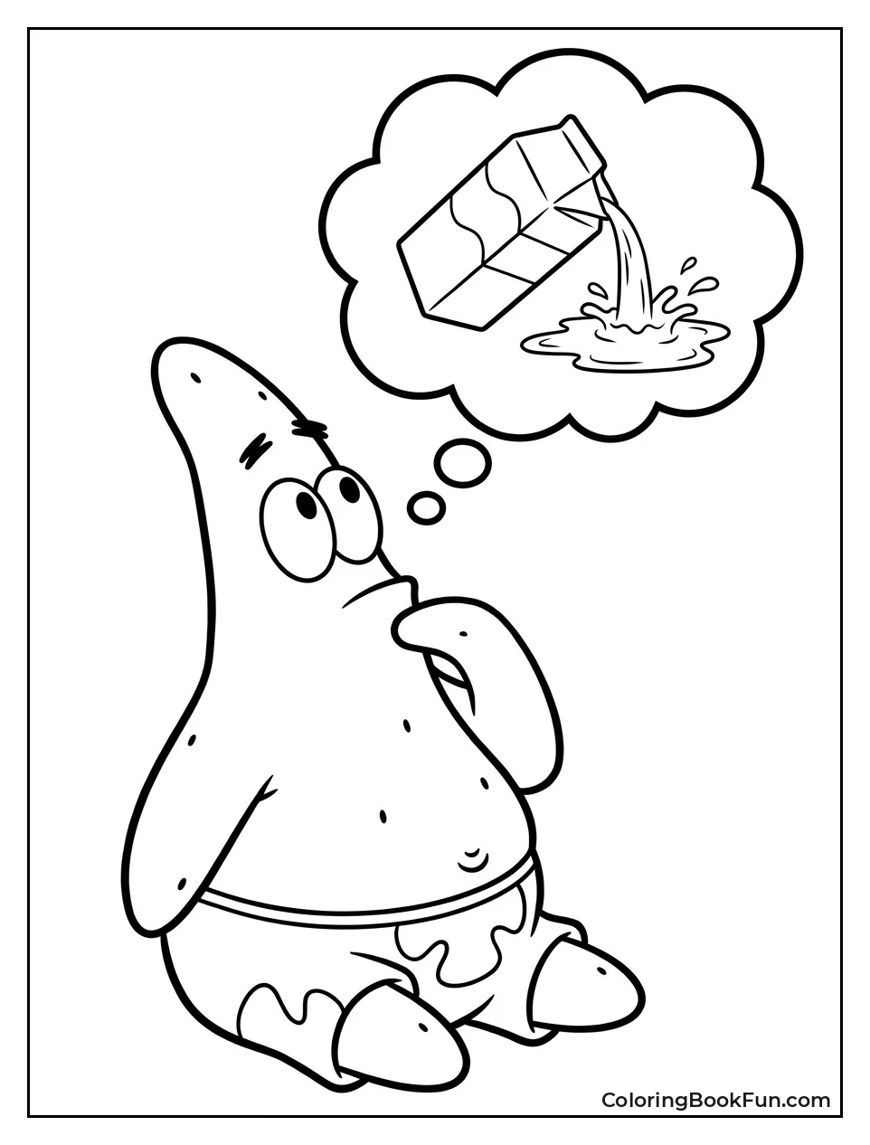 Patrick Thinking about Spilled Milk