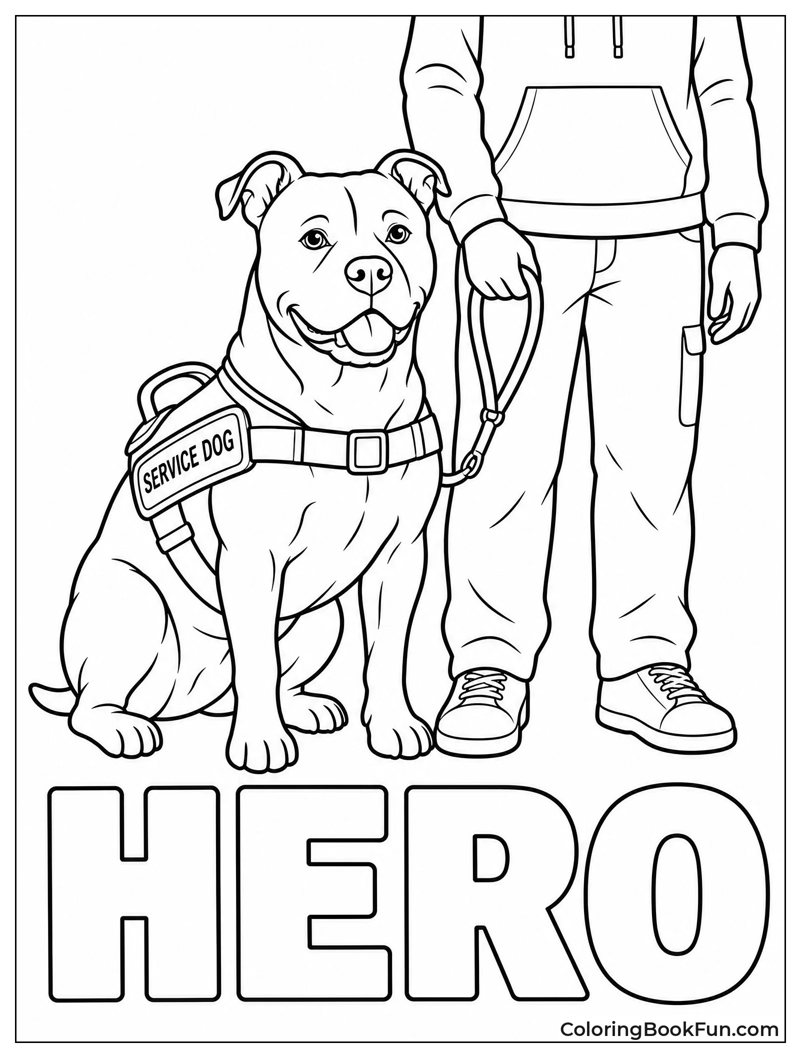 Service Dog Sitting by Owner