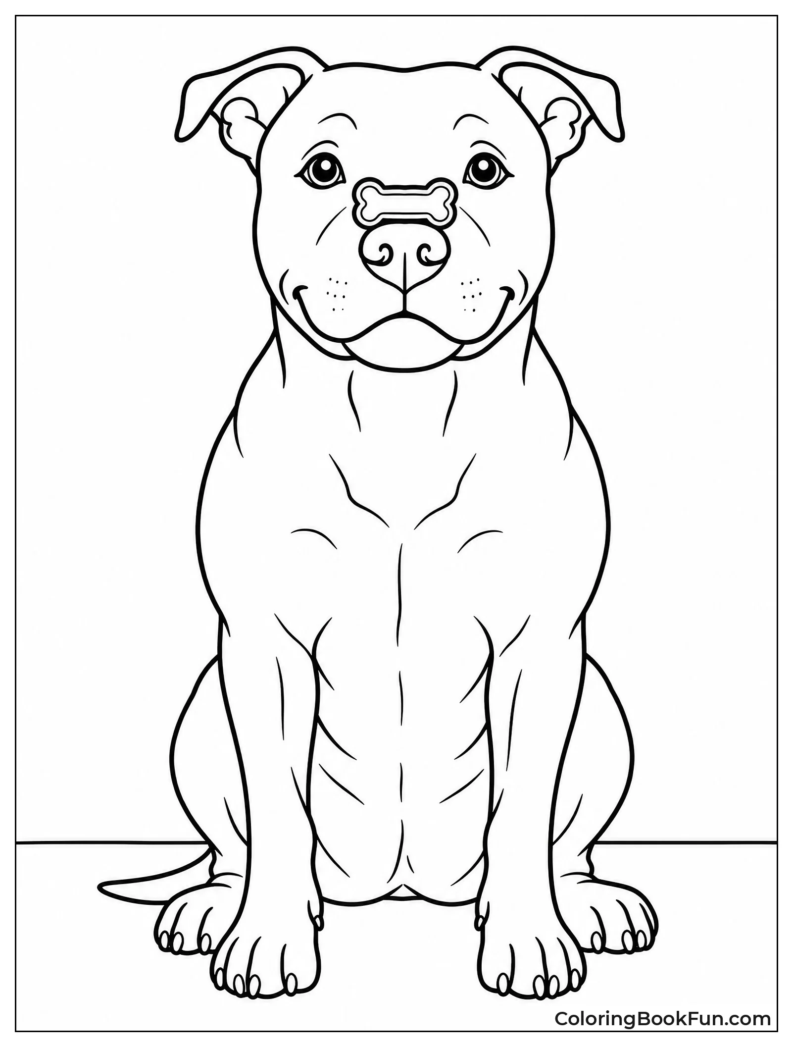 Pitbull Balancing Treat on Nose