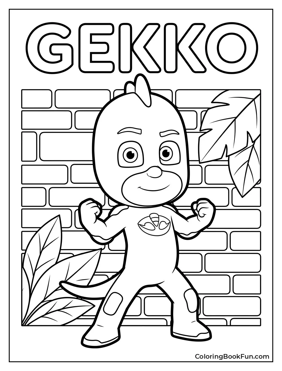 Gekko Blends into Leaves with Strength