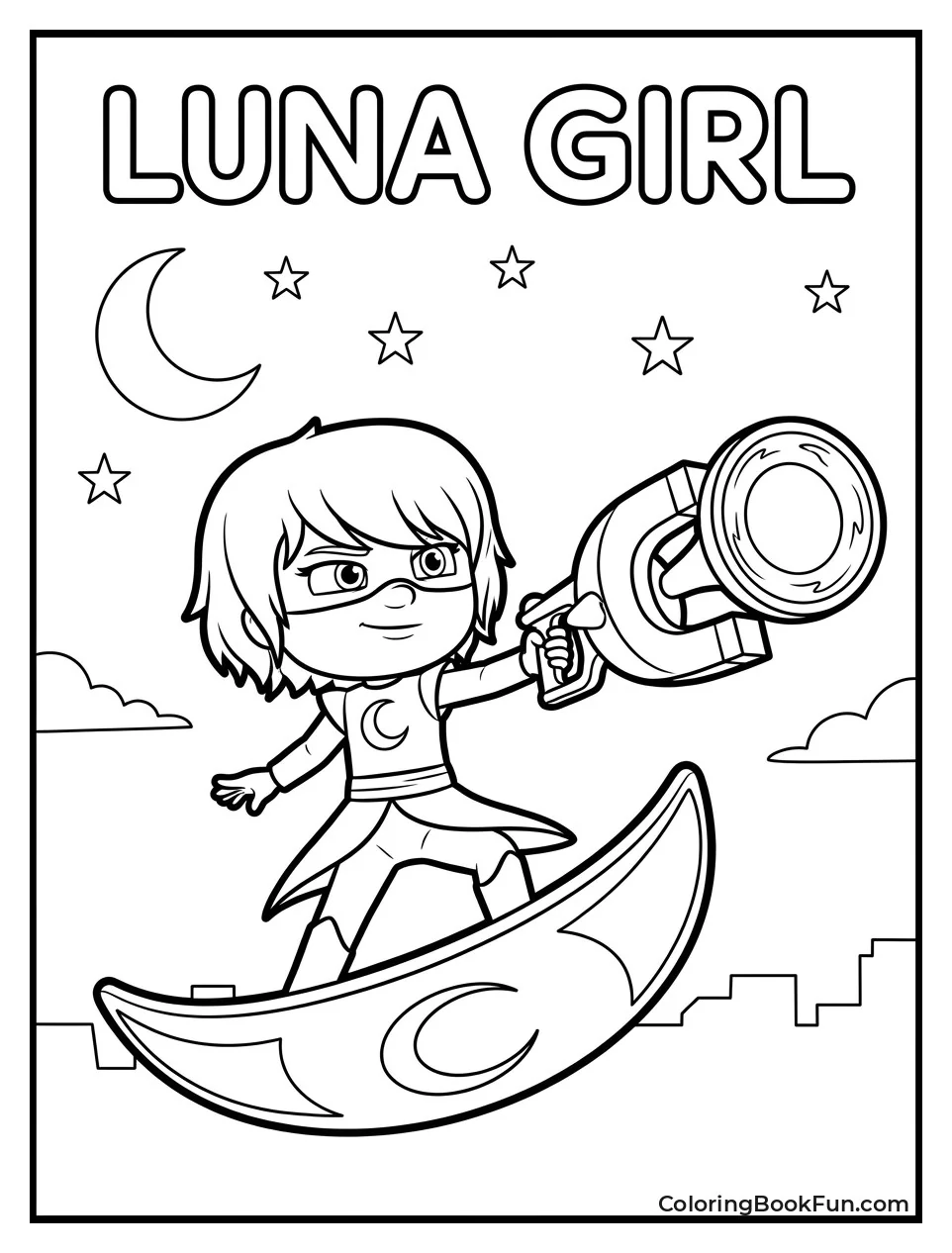 Luna Girl Rides Glowing Luna Board