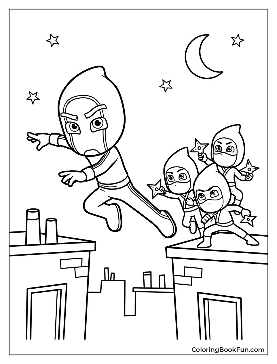 Night Ninja Leaps with Ninjalinos