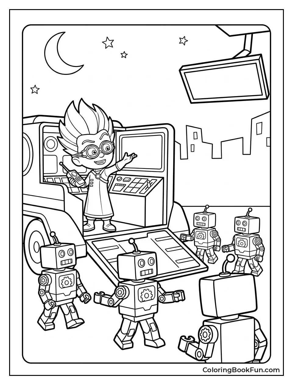 Romeo Commands Robot Army at Night