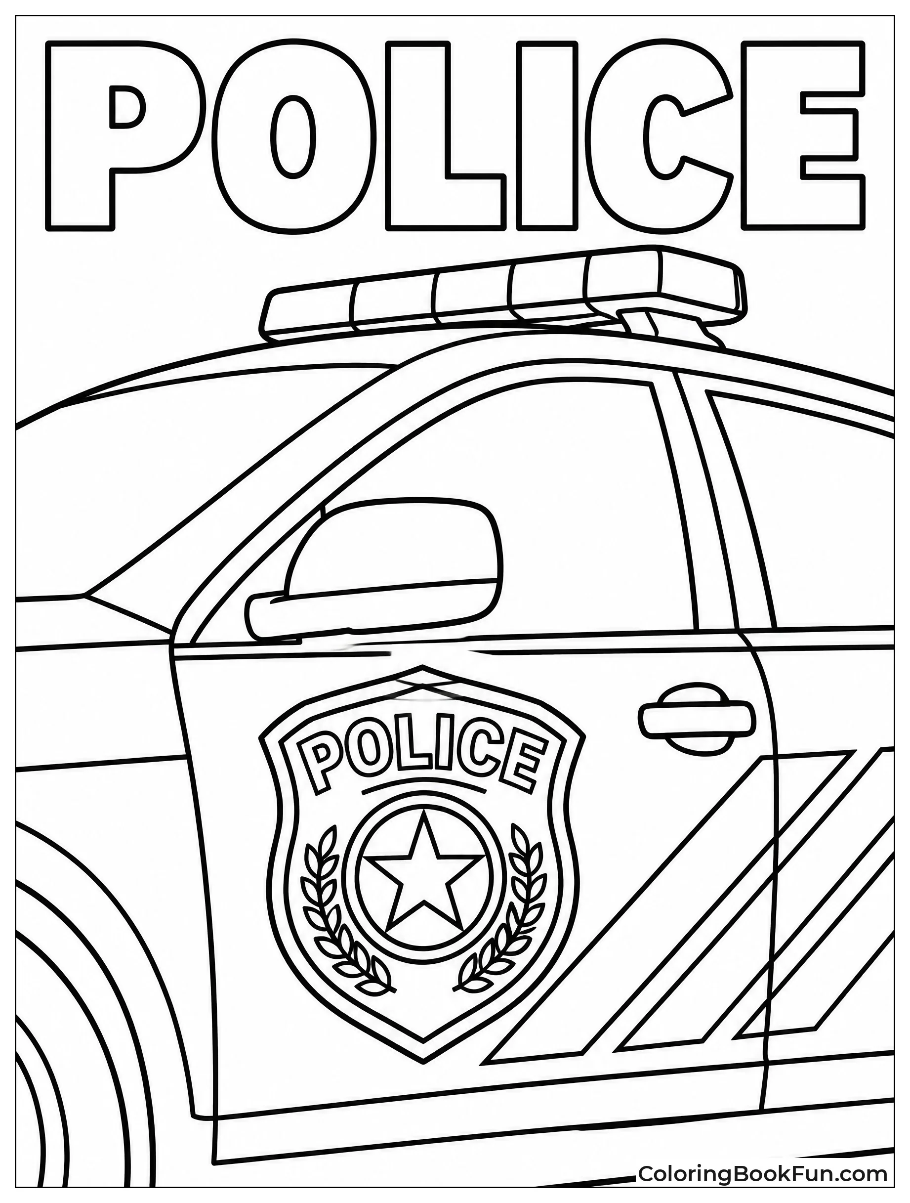Close Look at Police Door Badge
