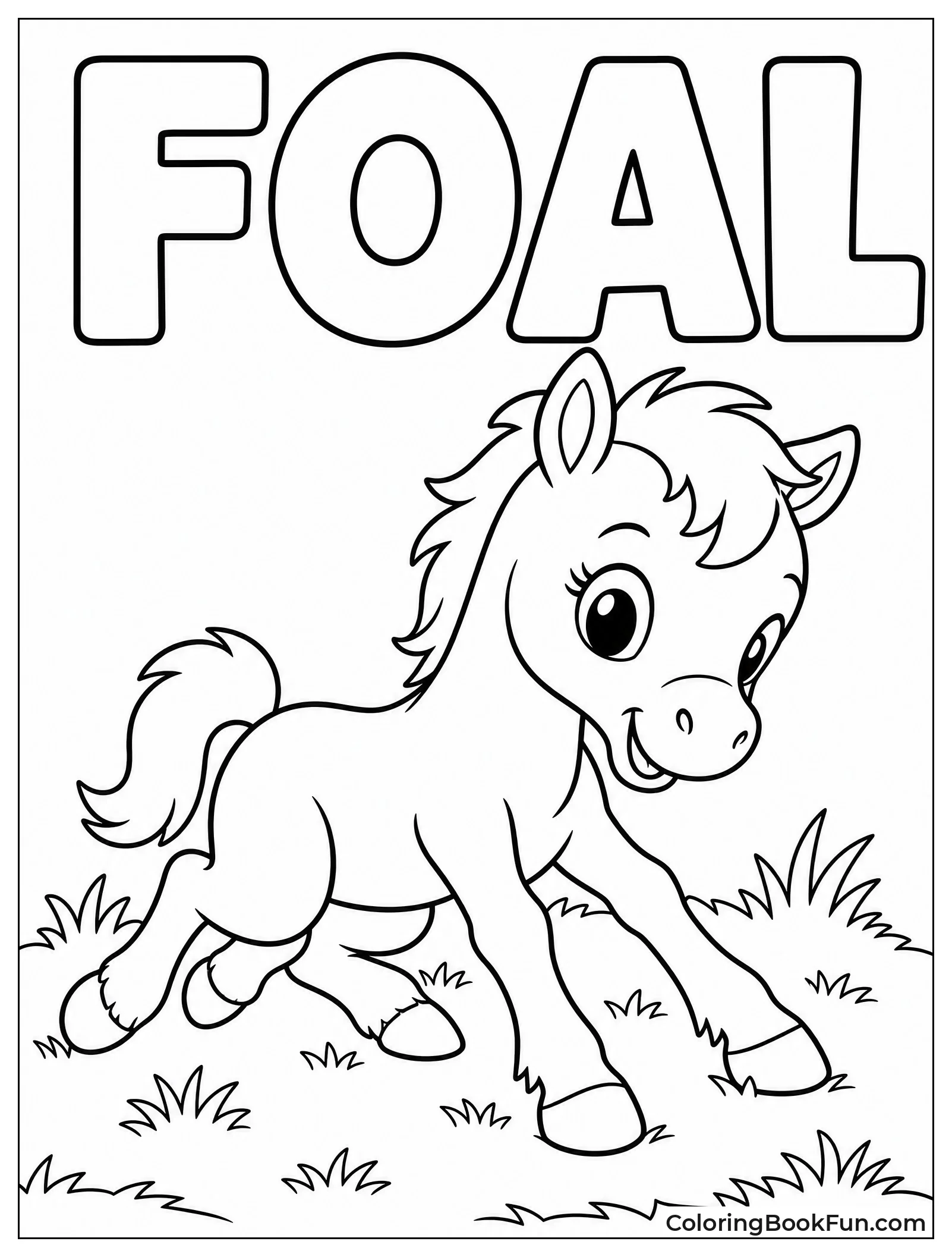 Foal Taking First Steps