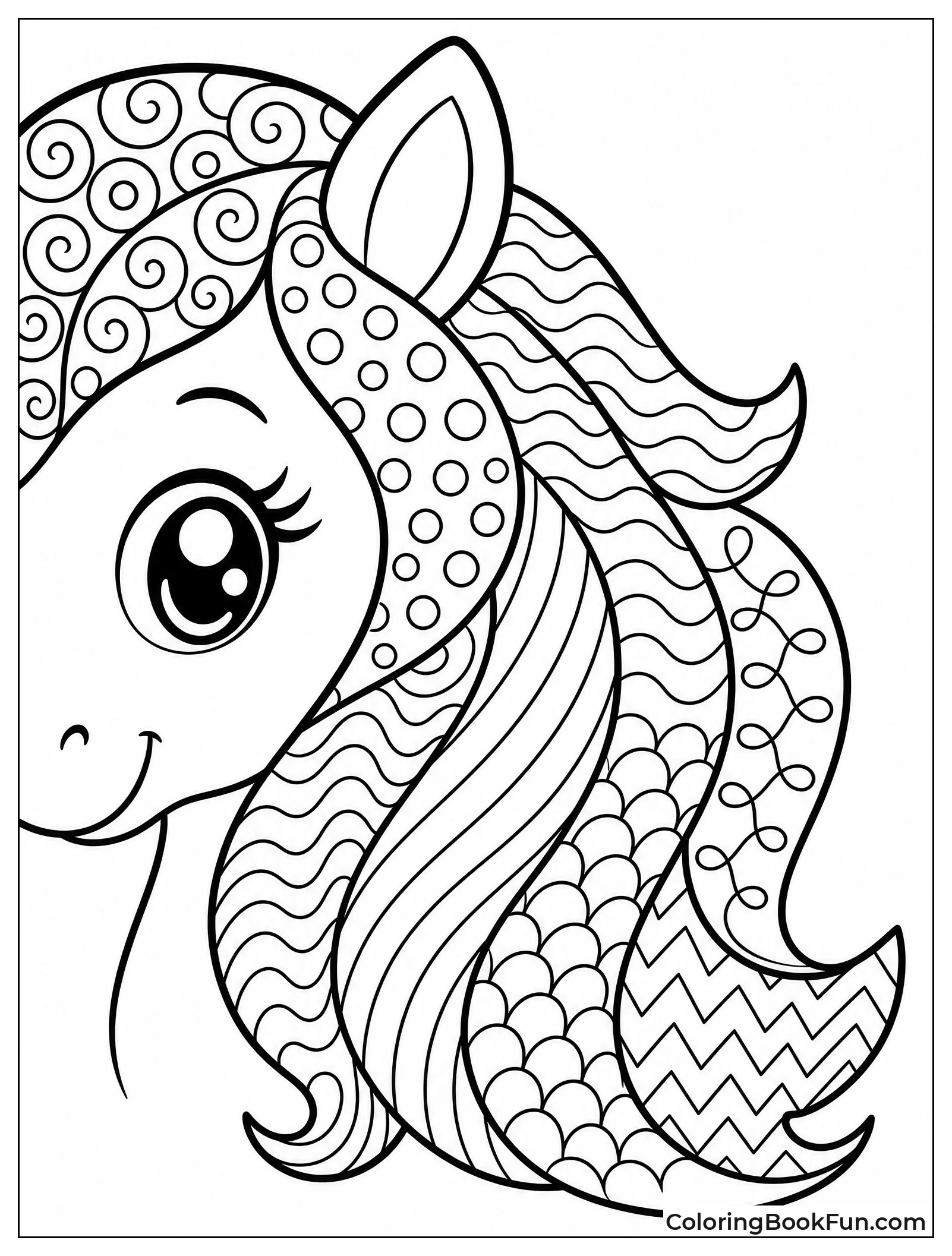 Zentangle Patterns in Pony Mane