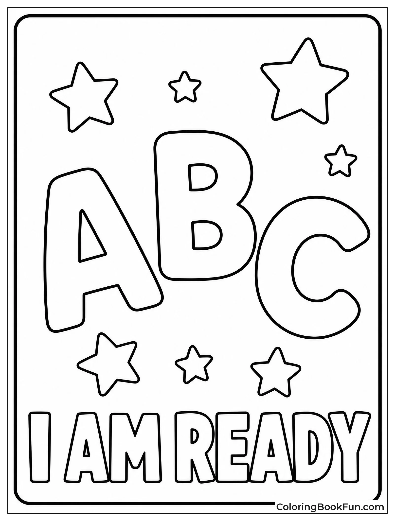 ABC Letters with Stars Around